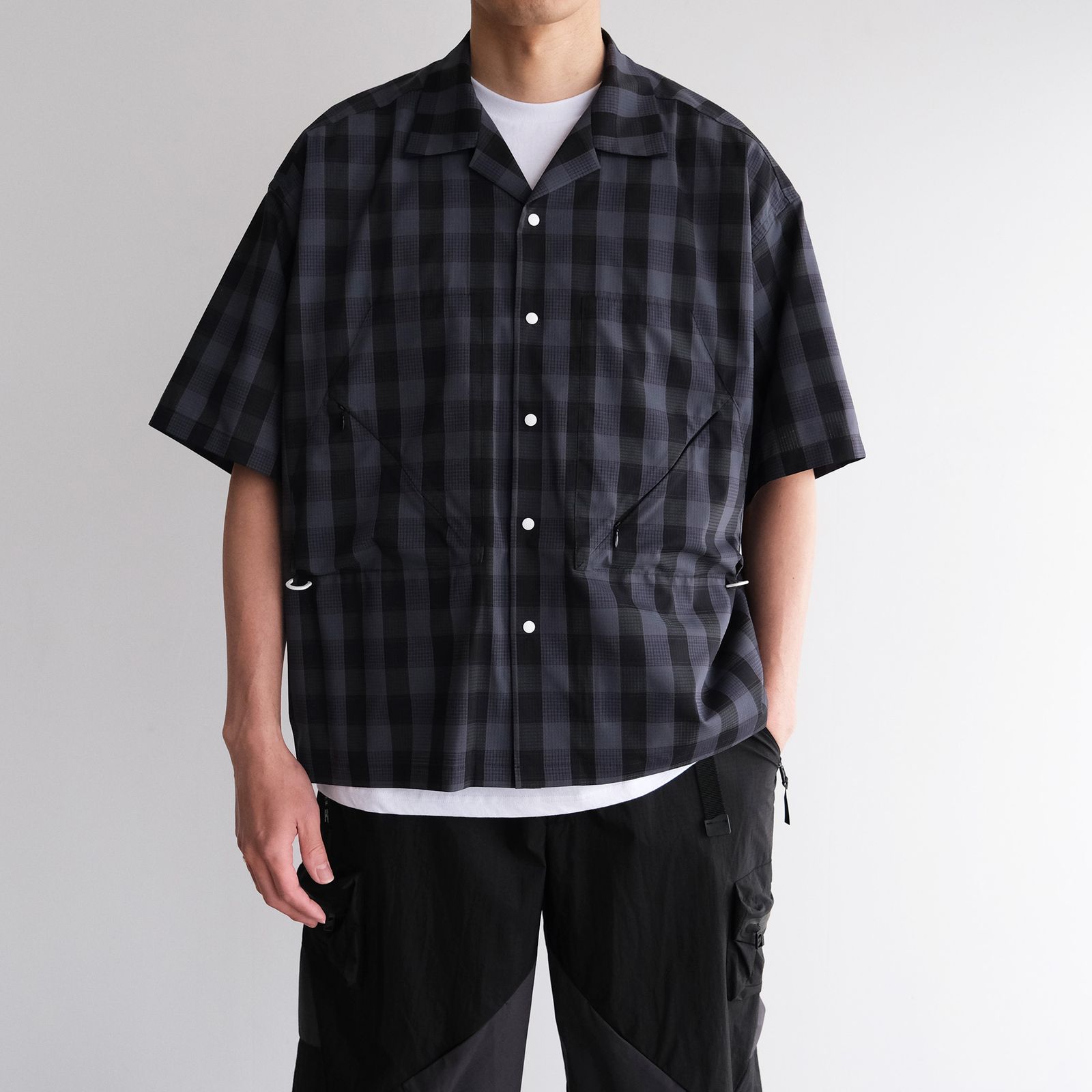 Dotair Open Collar Shirt -シャツ-（Charcoal / チャコール）