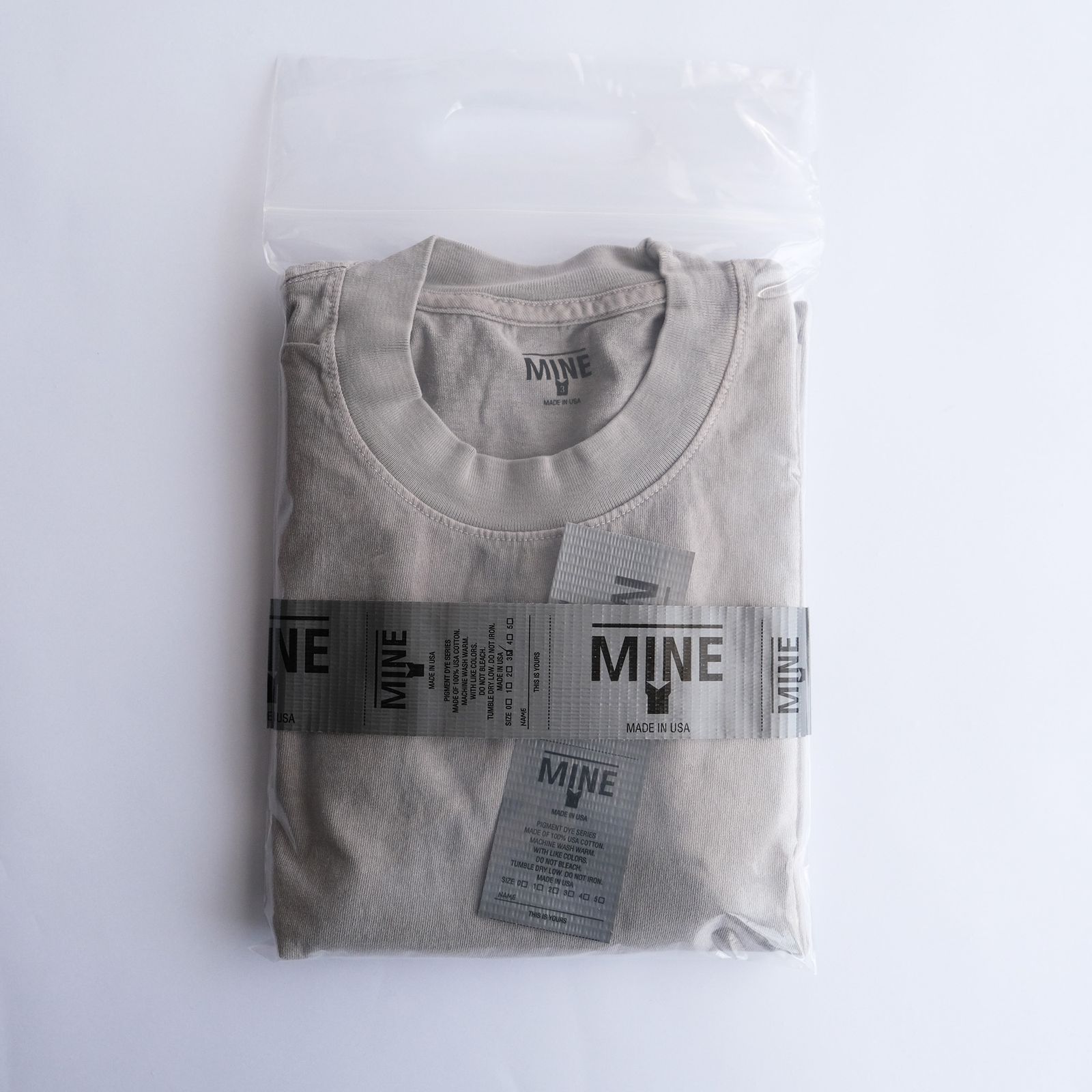 Pigment Duct Silver S/S -Tシャツ-（PD DT Silver / ピグメントダクトテープシルバー）
