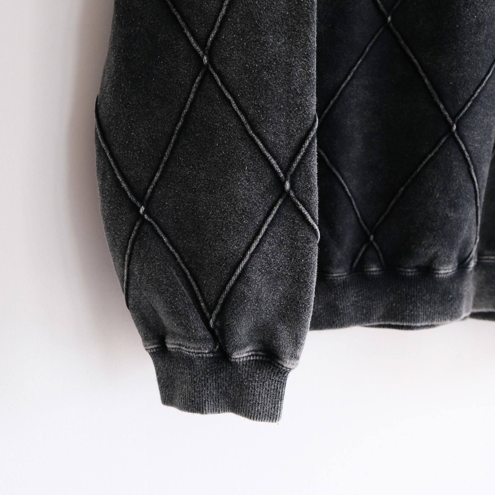 Hand Dye Diamond Twist Sweat -スウェット-（Black / ブラック）