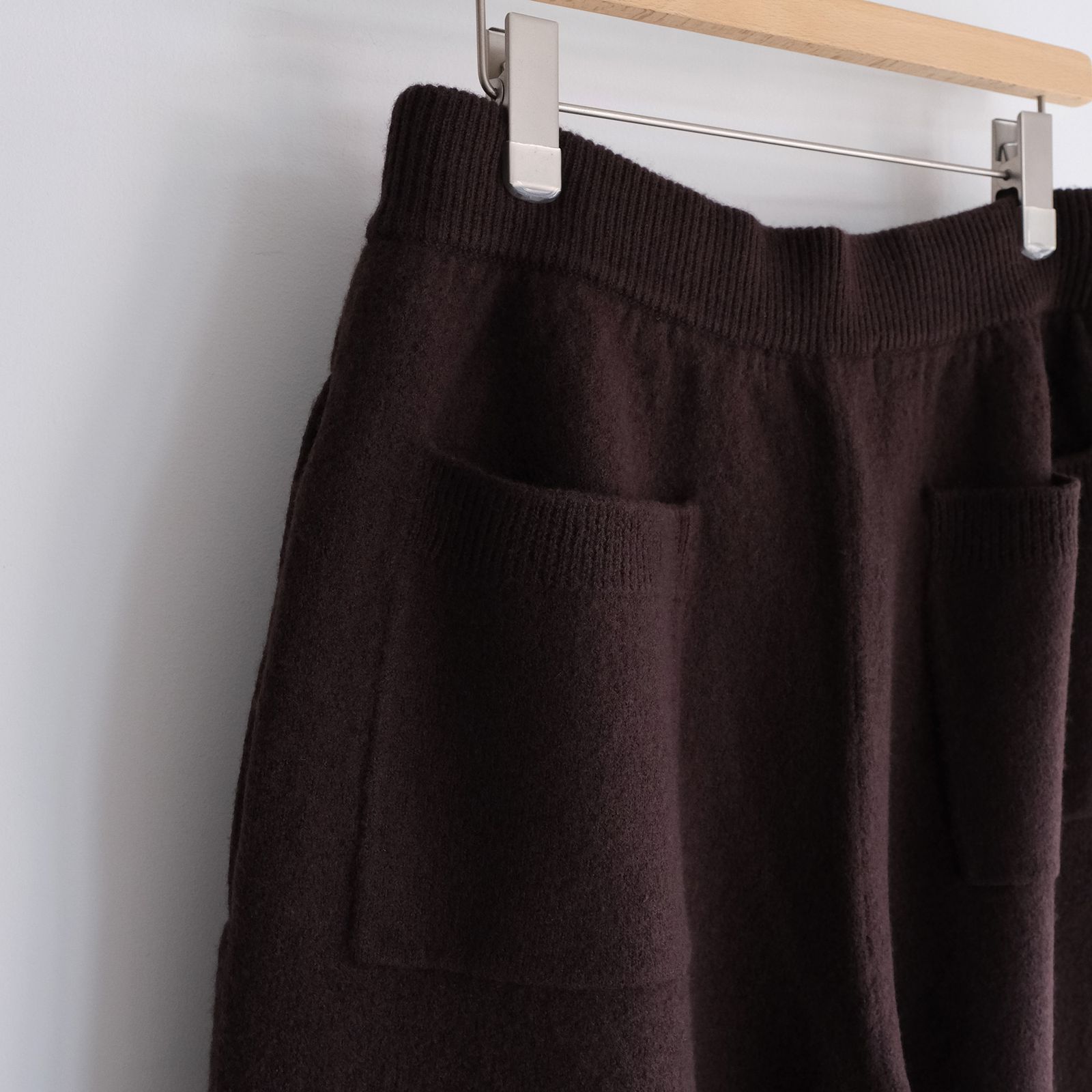 Felted Merino Wool Knit Pants -パンツ-（Brown / ブラウン）