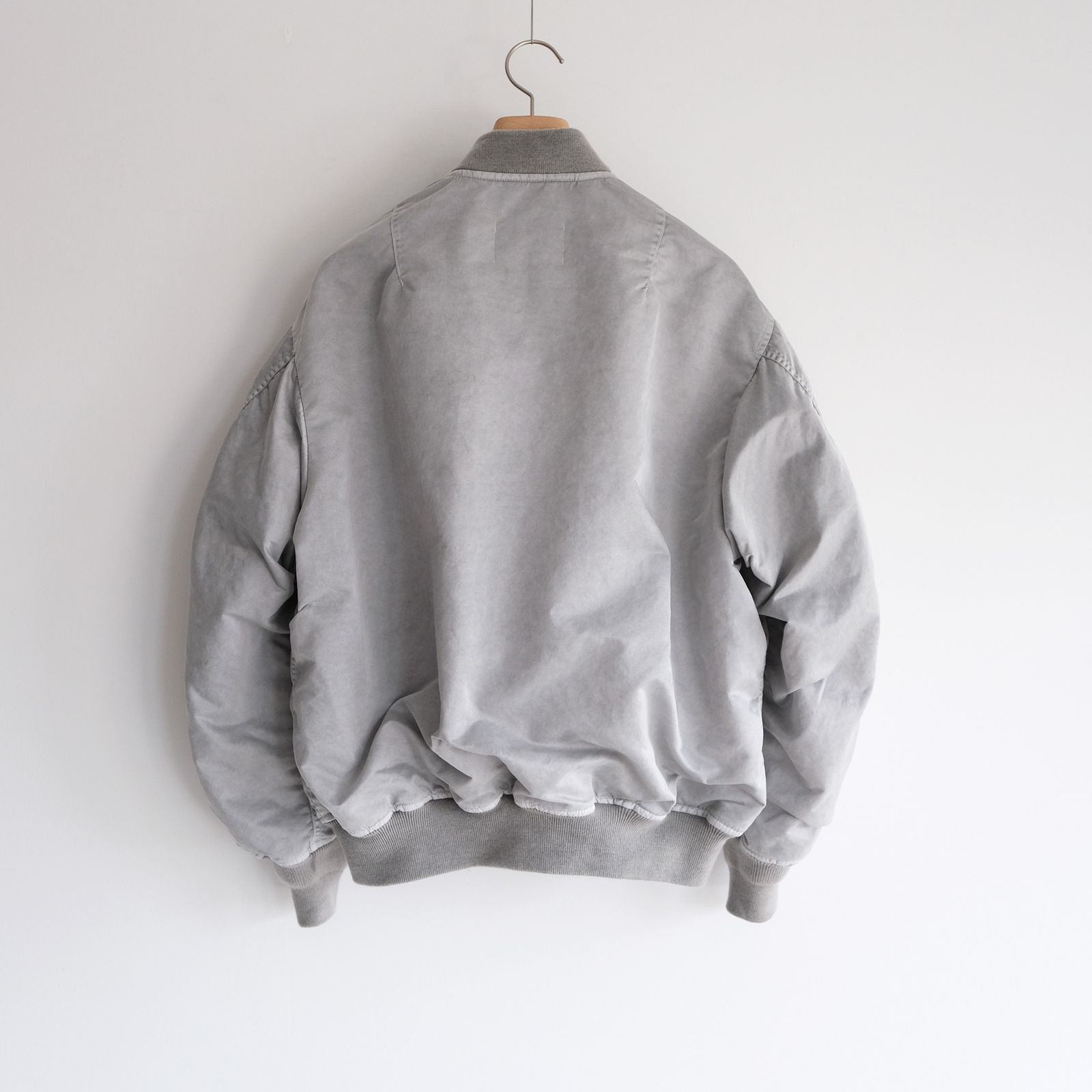 Hand-Dyed Bomber Jacket -ジャケット-（Gray / グレー）