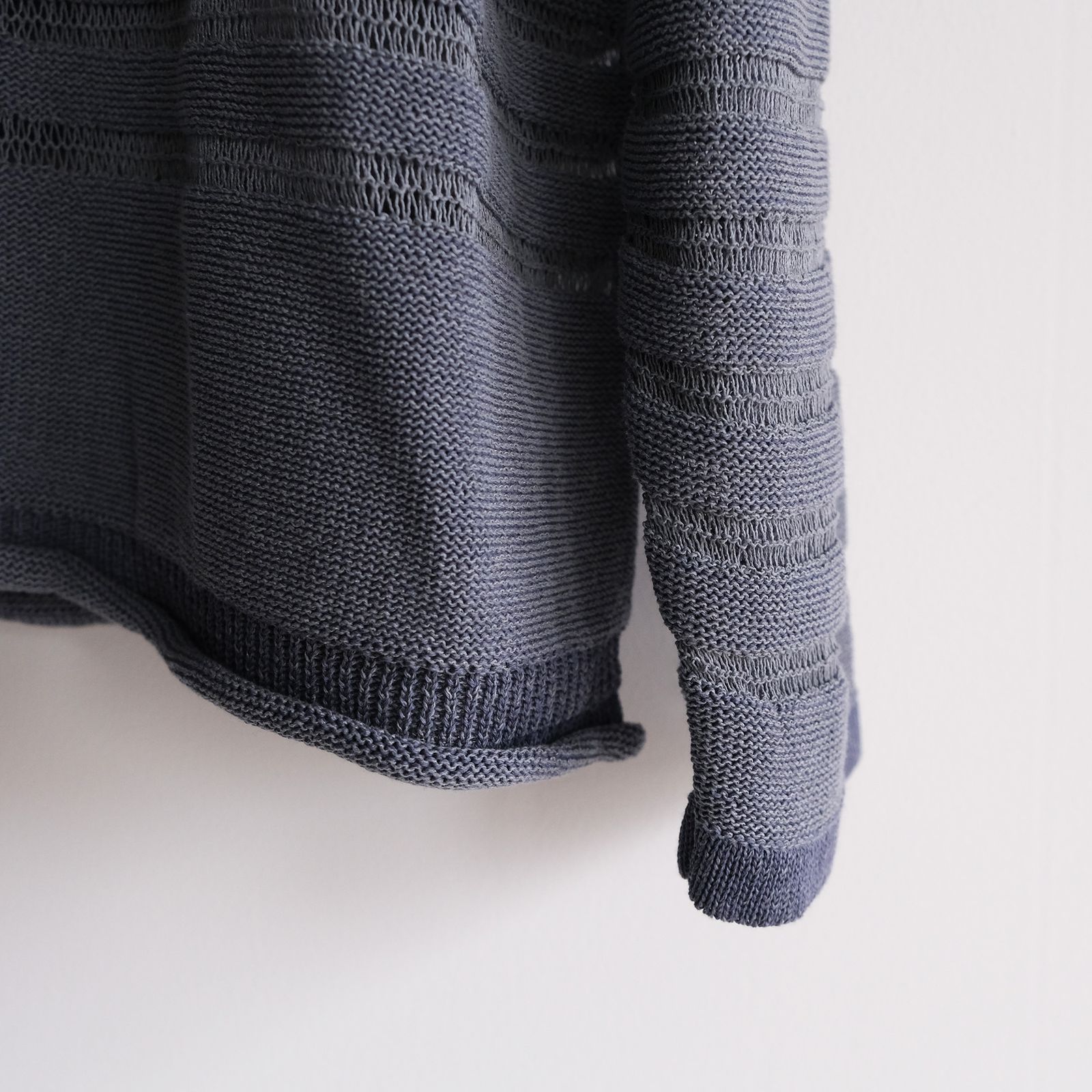 Panel Border Sweather -ニット-（Blue Gray / ブルーグレー）