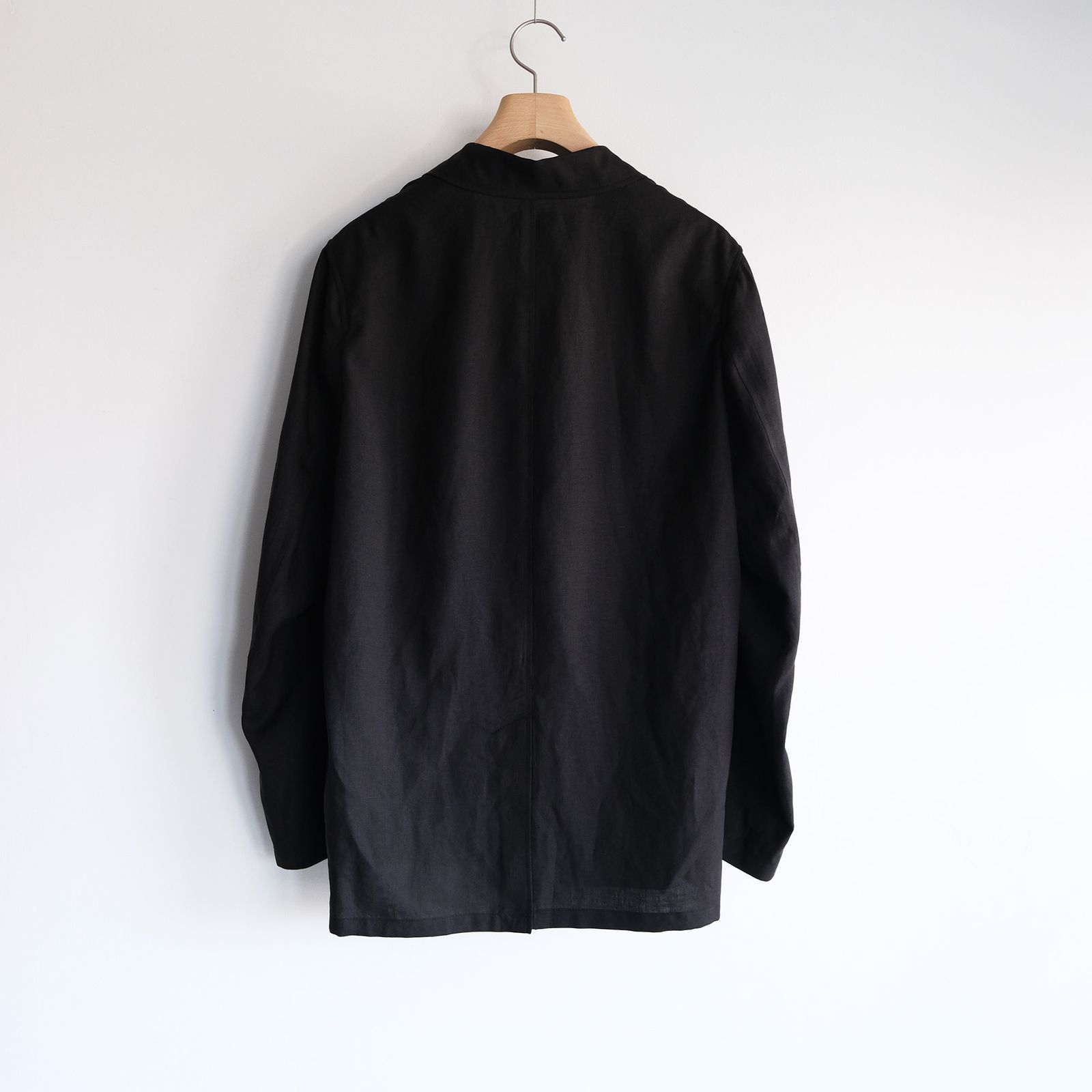 Silk Linen Mixing Tailored Jacket -テーラードジャケット-（Black / ブラック）