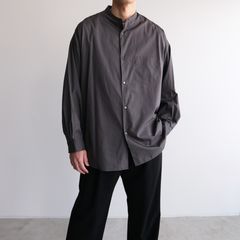 Broad L/S Oversized Band Collar Shirt -シャツ-（C.Gray / C.グレー）
