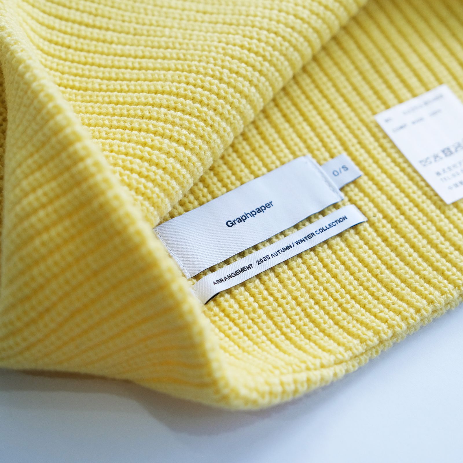 Mercerized Fine Wool Snood -スヌード-（Yellow / イエロー）