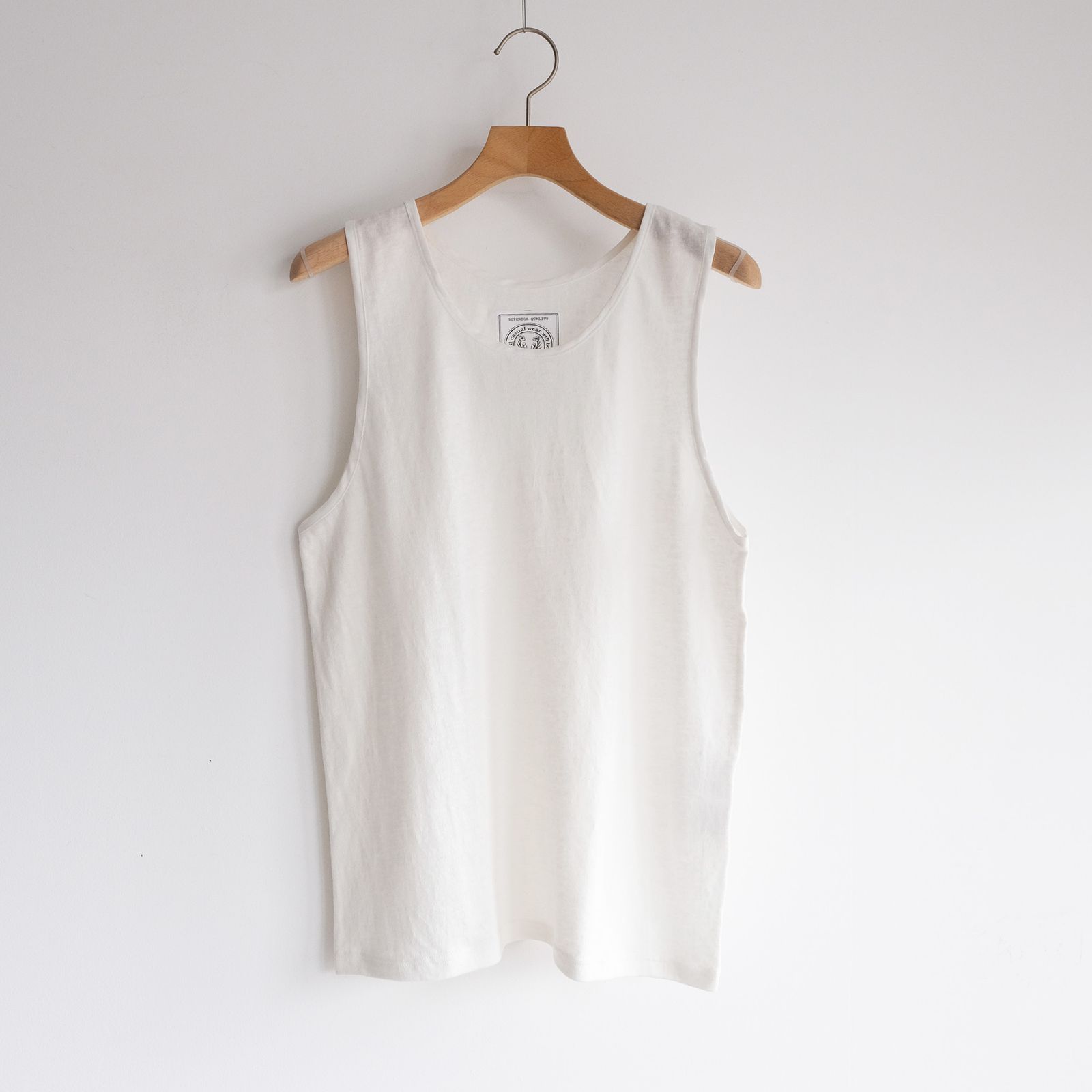 Linen Pique Tank Top -タンクトップ-（White / ホワイト）