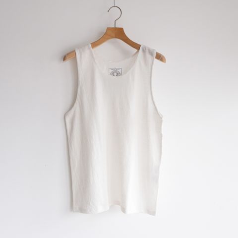 Linen Pique Tank Top -タンクトップ-（White / ホワイト）