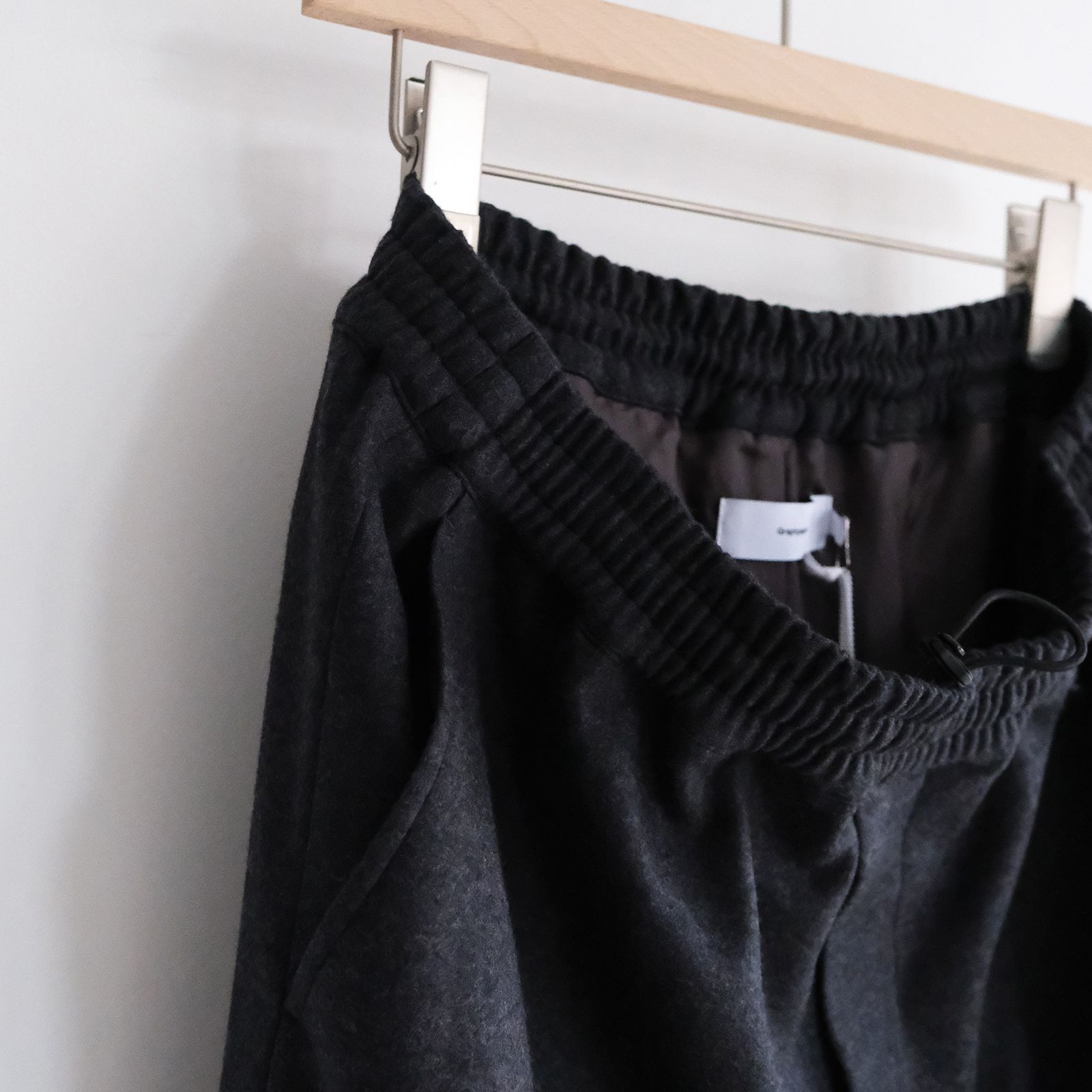 Wool Smooth Flannel Easy Wide Pants -パンツ-（Gray / グレー）