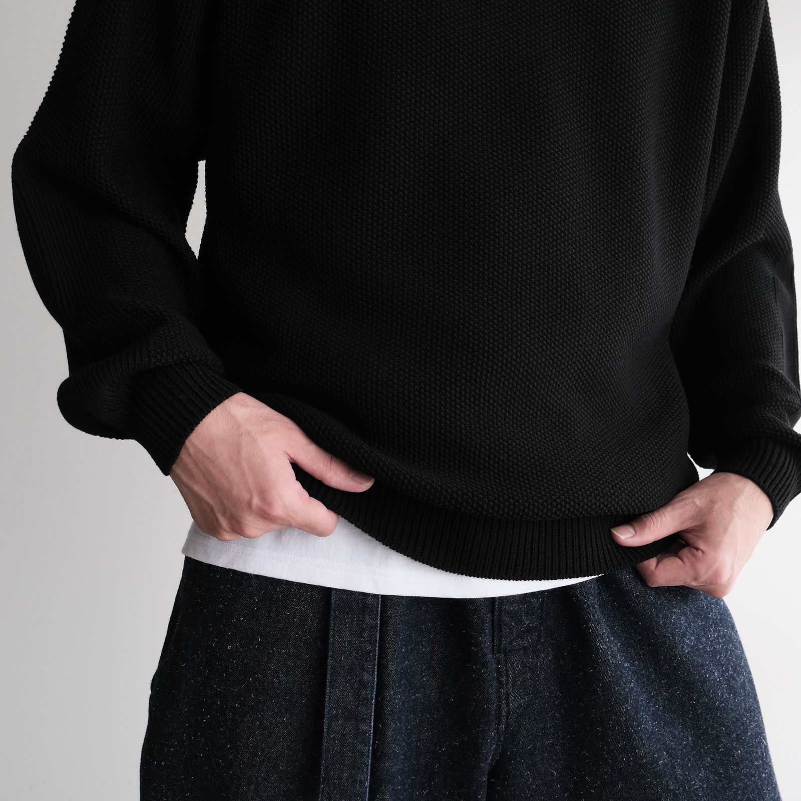 Soft Wool Command Sweather -ニット-（Black / ブラック）GU263-80600