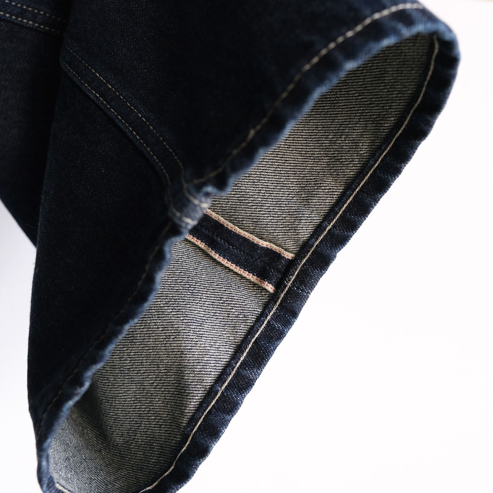 Selvage Denim Two Tuck Pants -デニムパンツ-（Indigo Dark Fade / インディゴダークフェード）GU261-40061DB