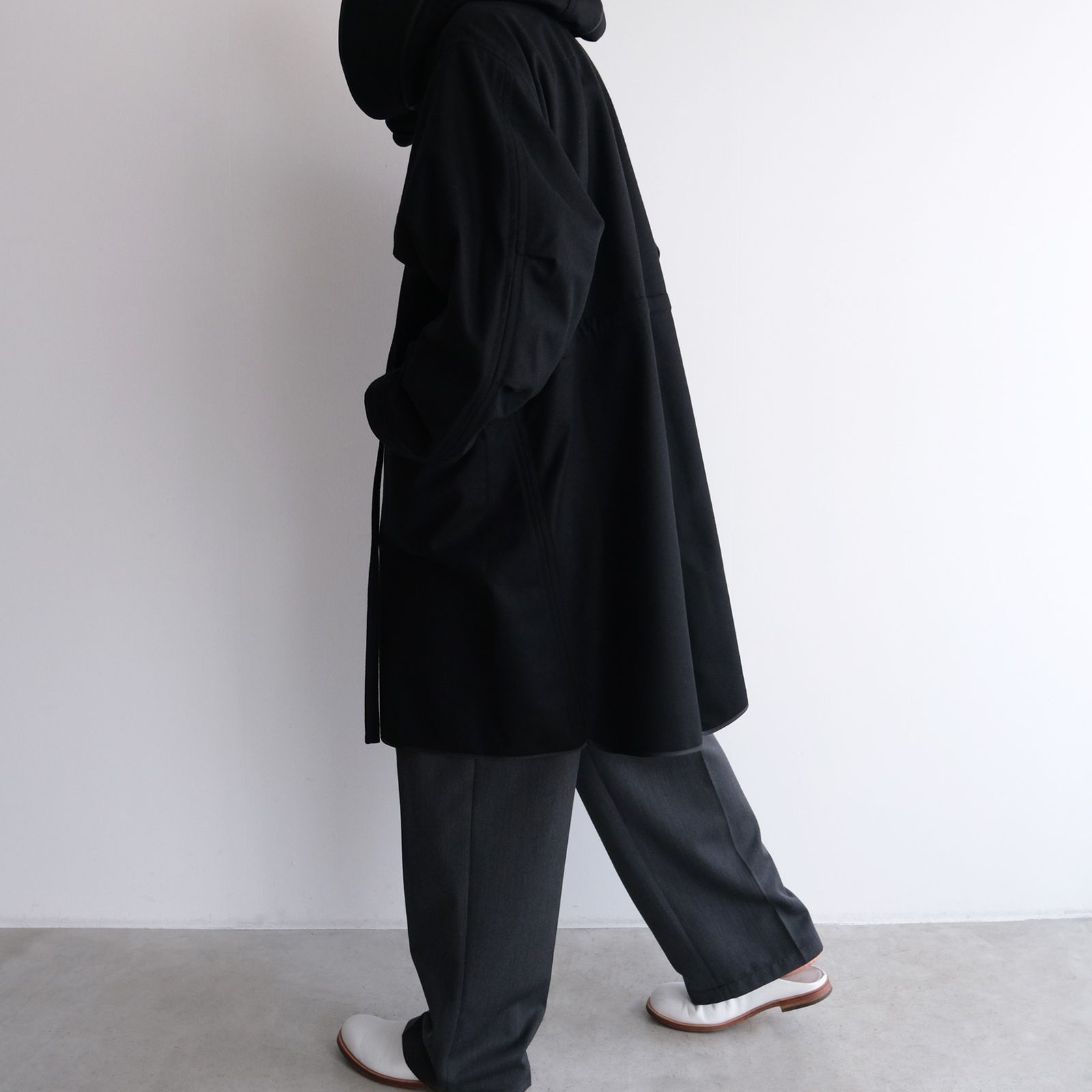 With Piping ：M65 Hoodie Coat -コート-（Black / ブラック）