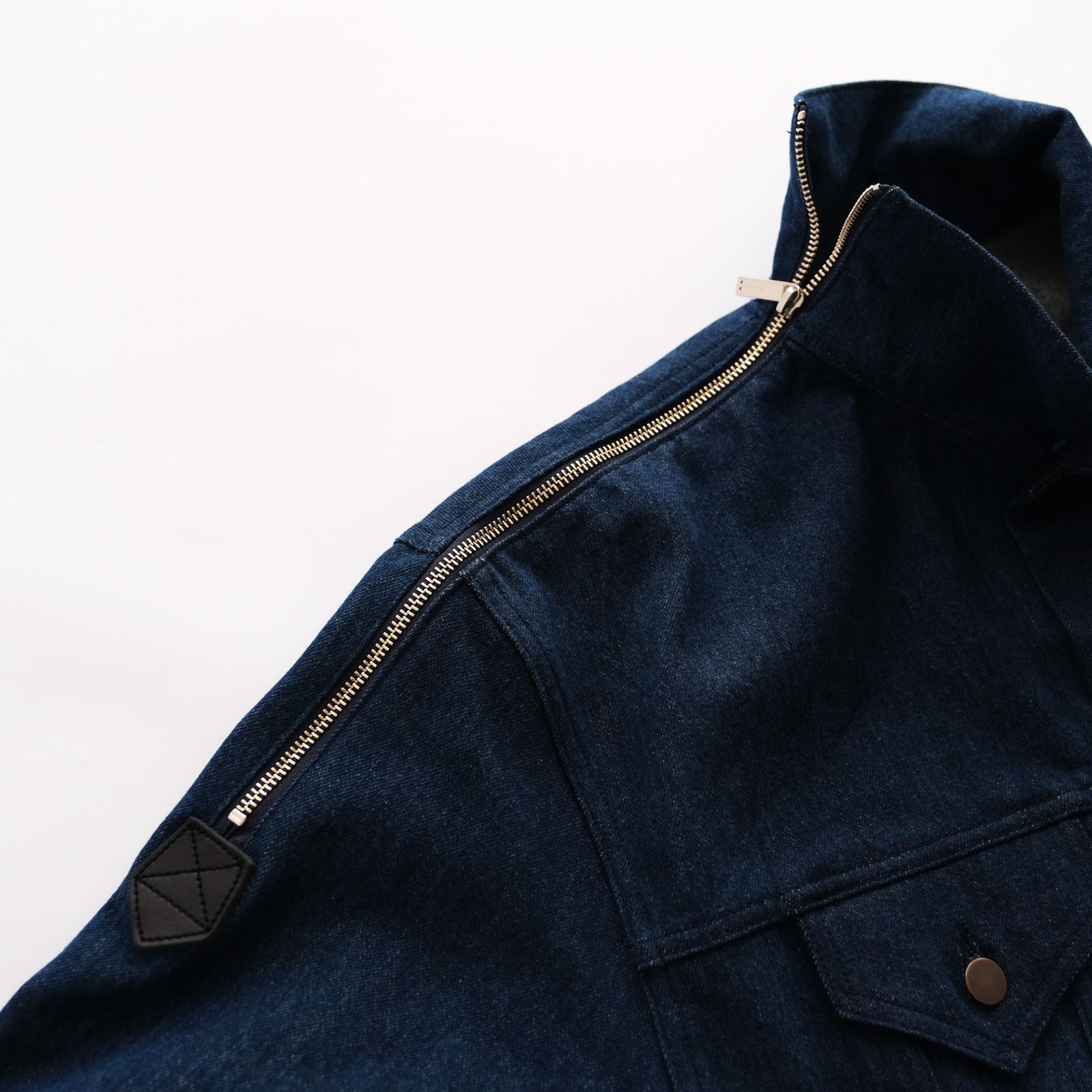 "1"Zip:Denim Jacket - ジャケット（D.Blue / ダークブルー）