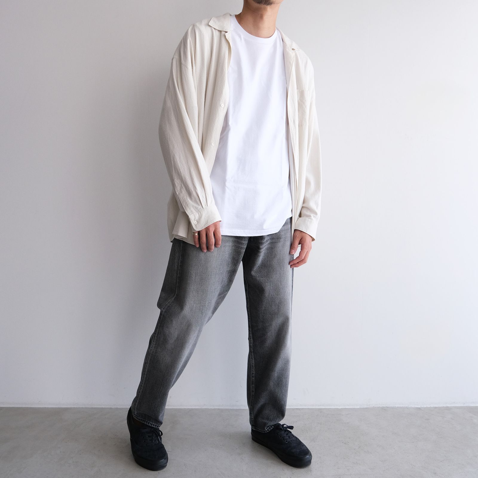 Selvage Denim Five Pocket Tapered Pants -パンツ-（Black Light Fade / ブラックライトフェード）