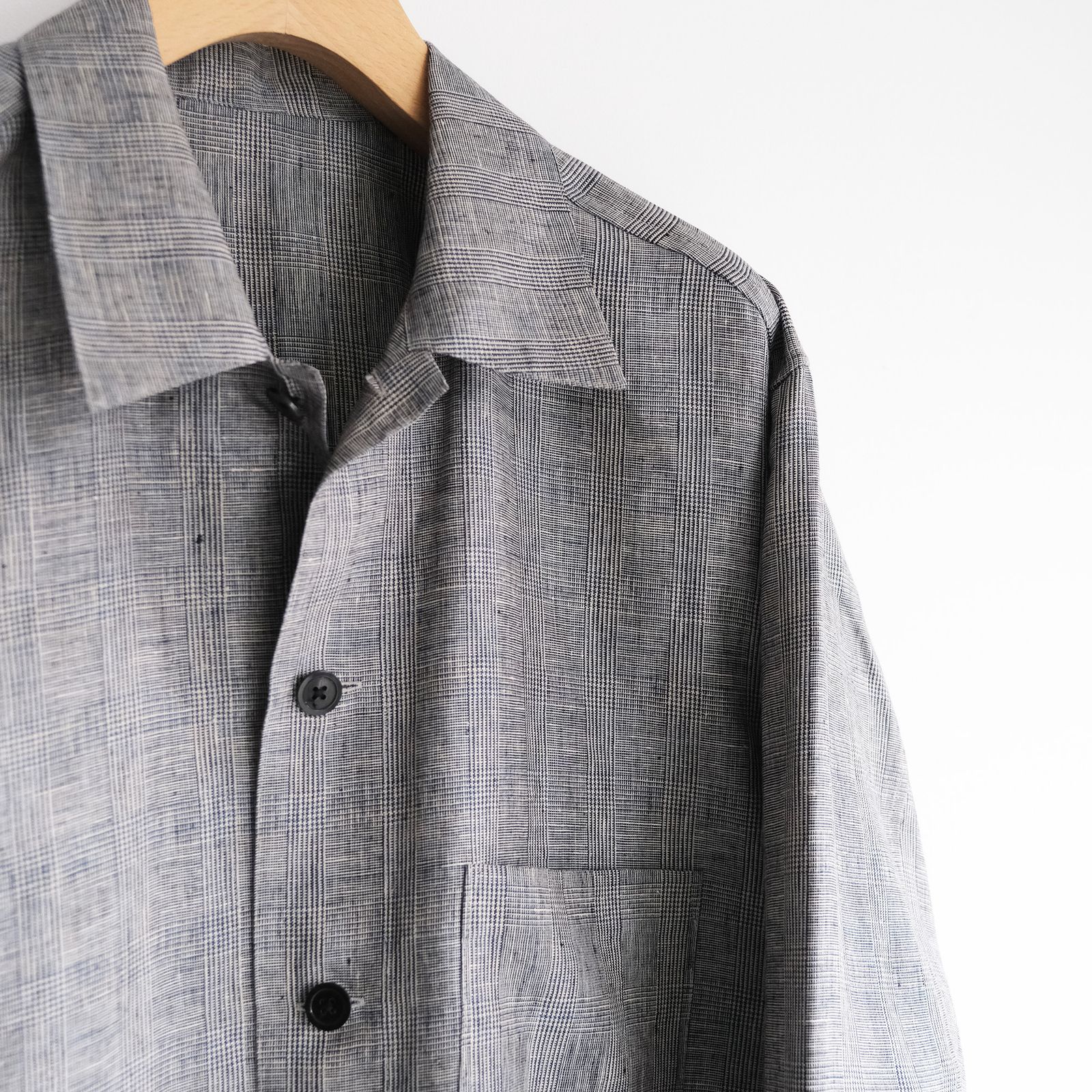 Linen-Trucker Jacket -ジャケット-（G.Plaid / グレンチェック）