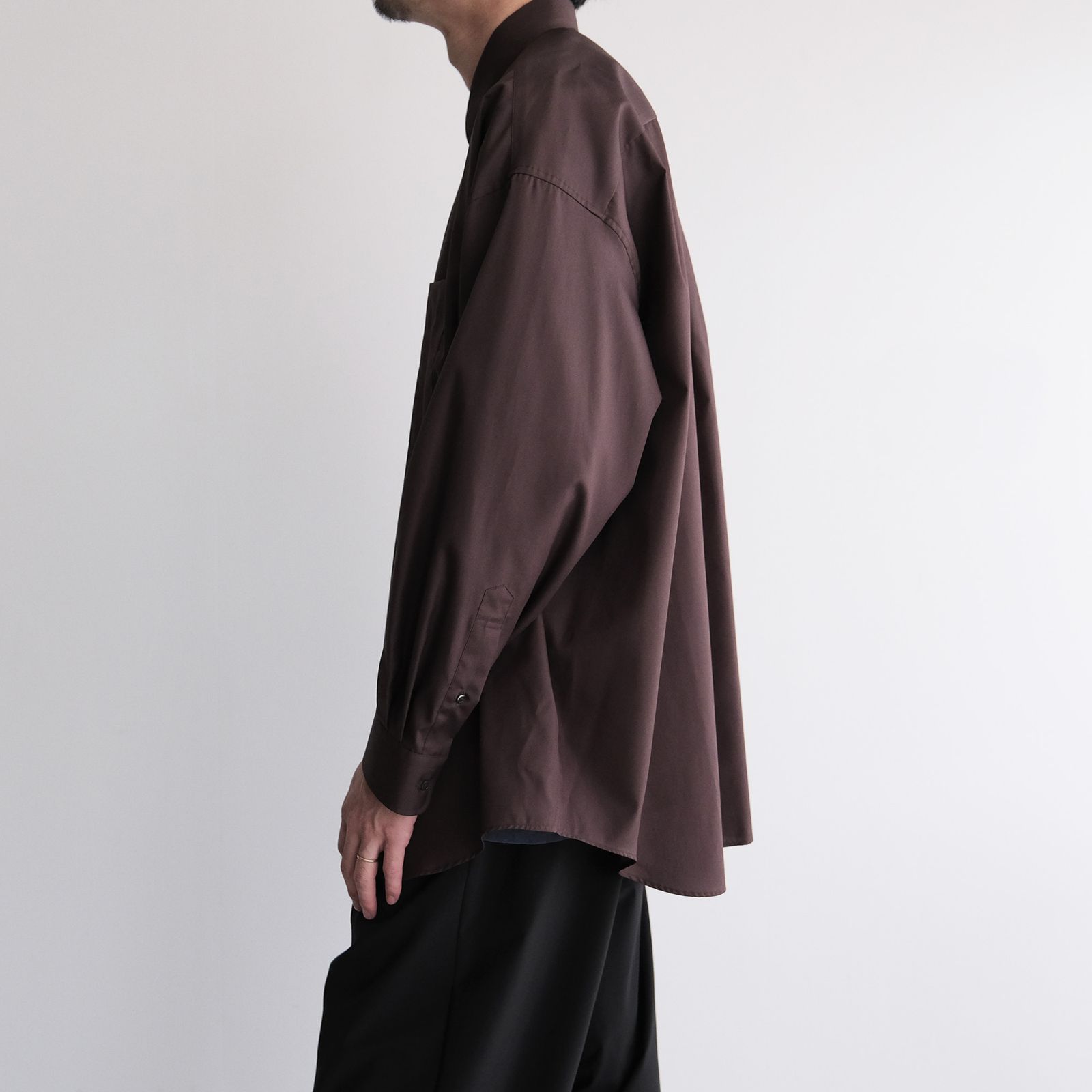 Easy Care Poplin L/S Oversized B.D Shirt -シャツ-（Brown / ブラウン）GM263-50620