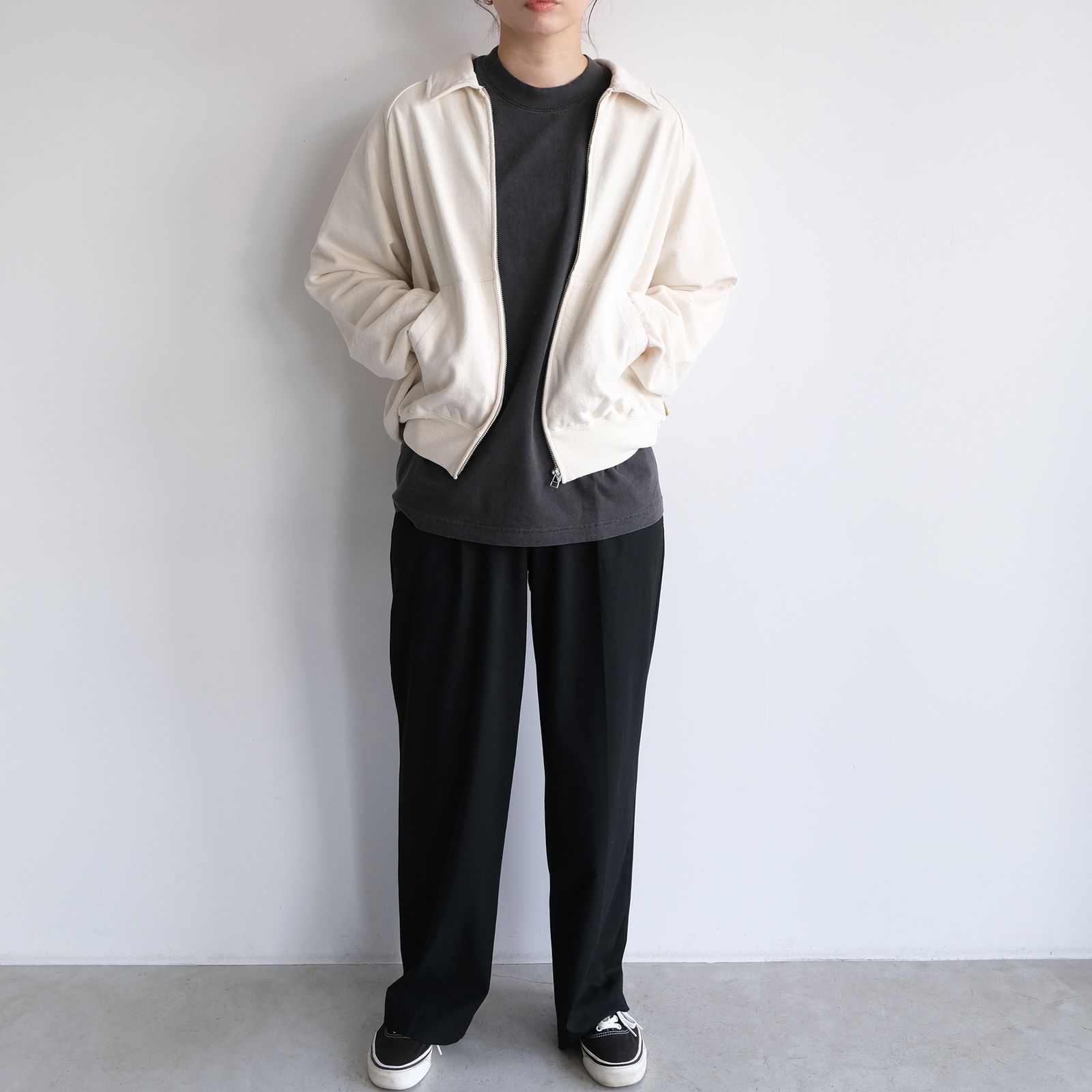 Phatee Hemp Zip Up Sweat -スウェット-（White / ホワイト）