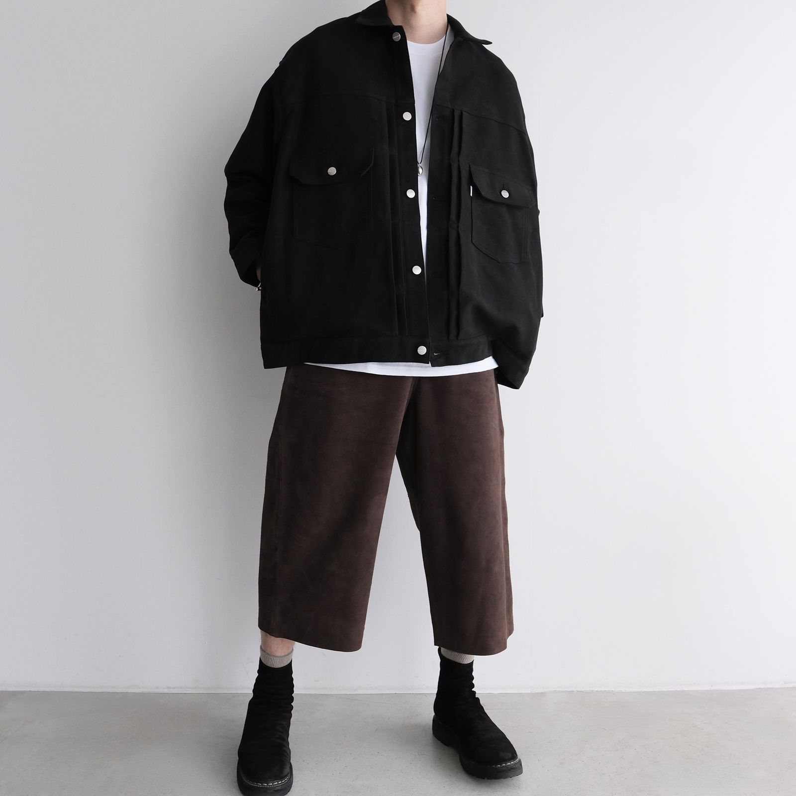 Cotton Double Serge Jacket -ジャケット-（Black / ブラック）GM263-20450