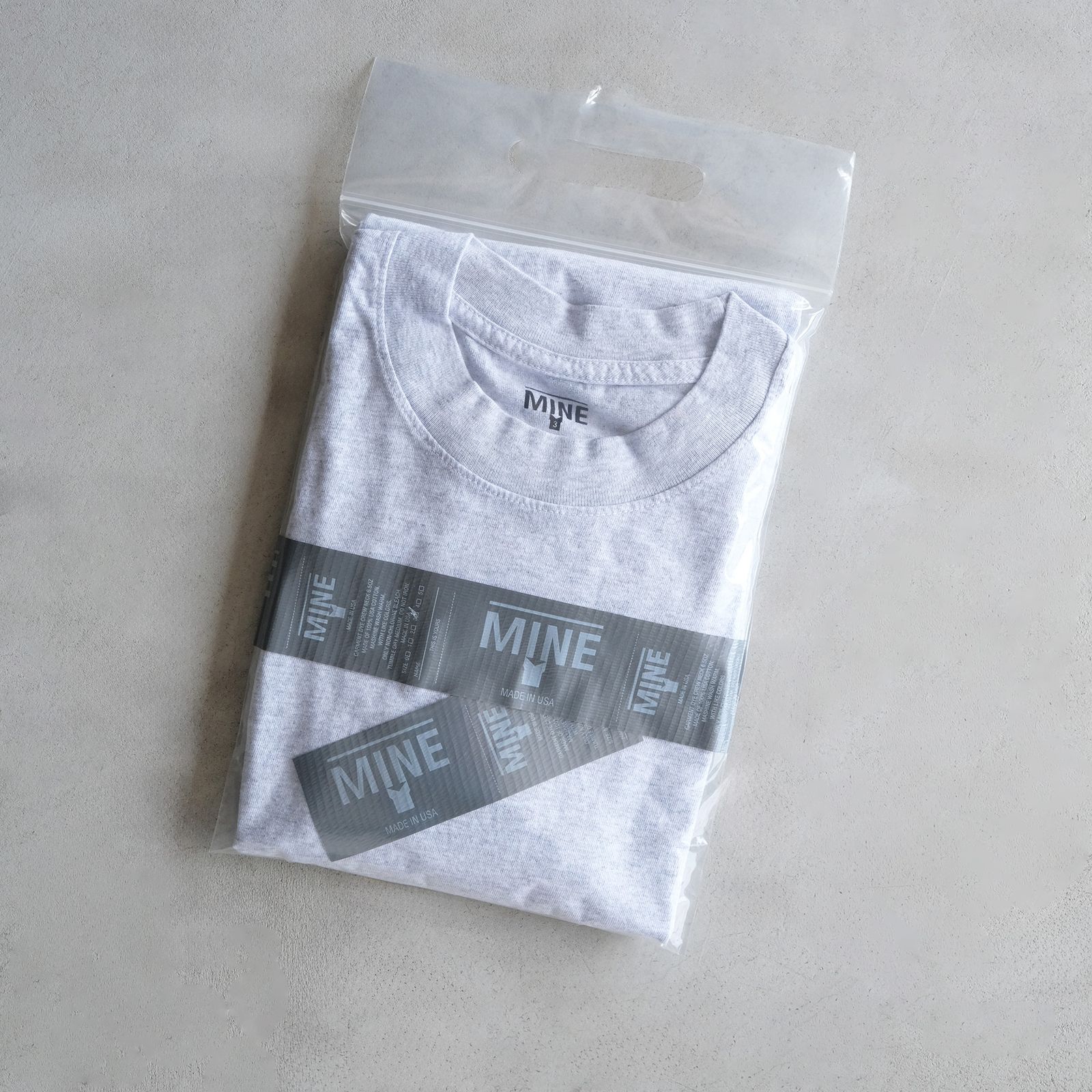 MINE Duct Tape S/S T-Shirt / White Label -Tシャツ-（Ash Gray / アッシュグレー）
