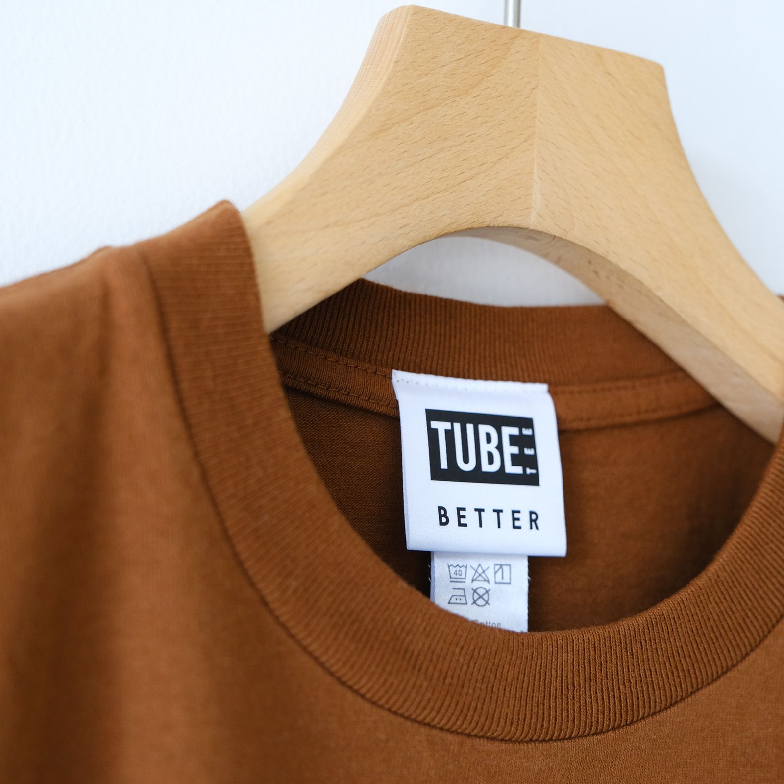 3/4 Sleeve Tube T-Shirt -Tシャツ-（Mocha Brown / モカブラウン）