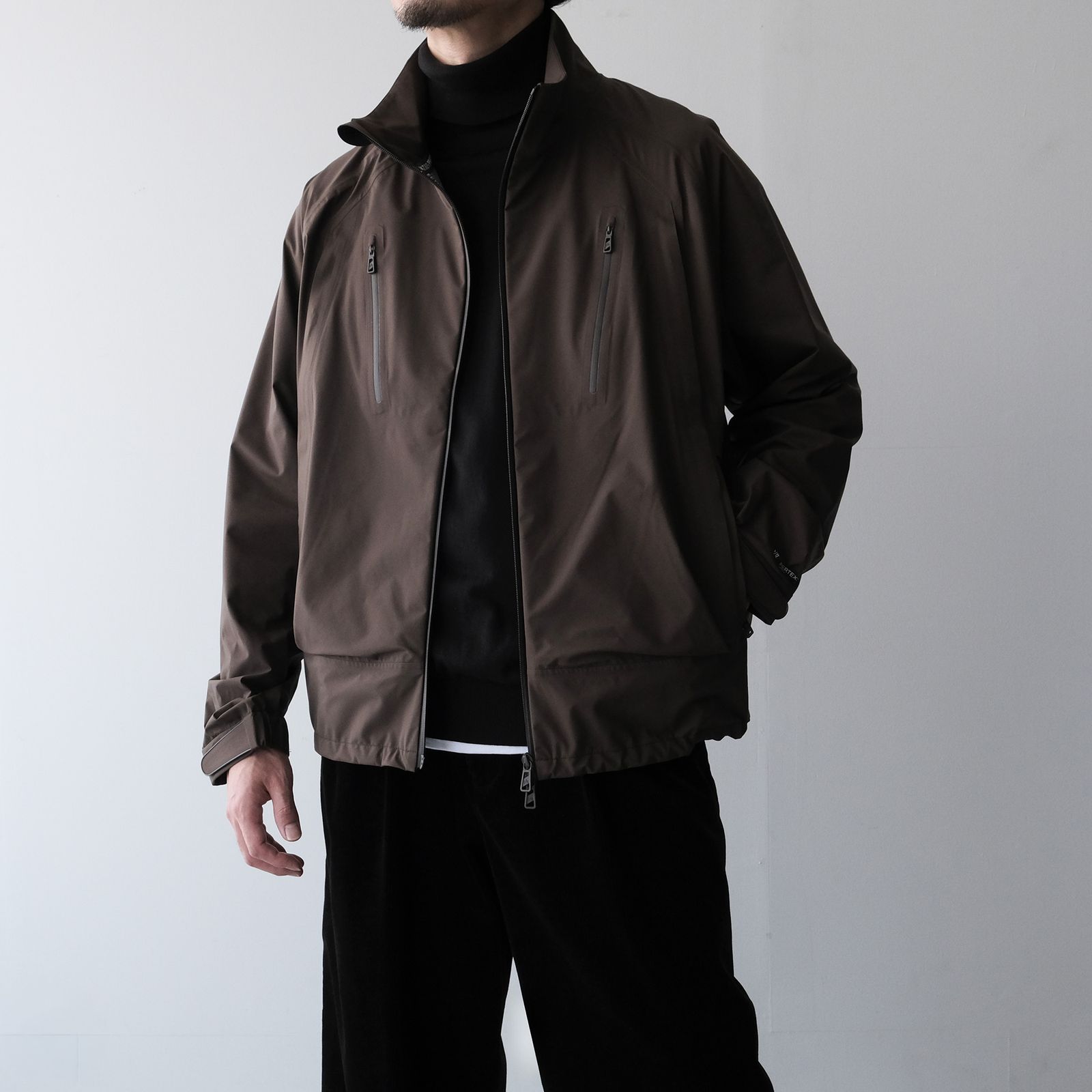 Partex Stand-Collar Shell -ブルゾン-（Brown / ブラウン）