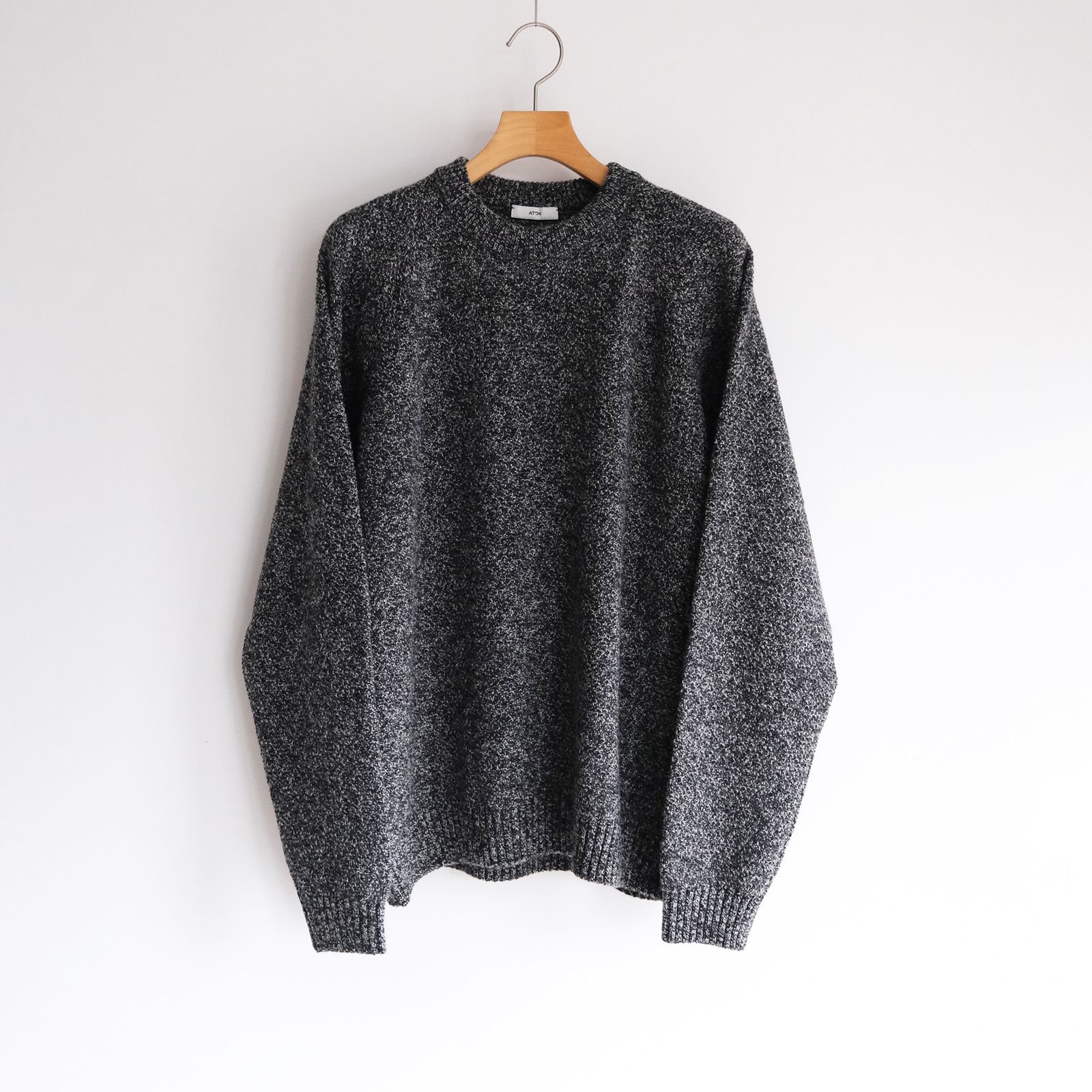 Lambs Wool Crewneck Sweater -ニット-（Charcoal Moku / チャコールモク）