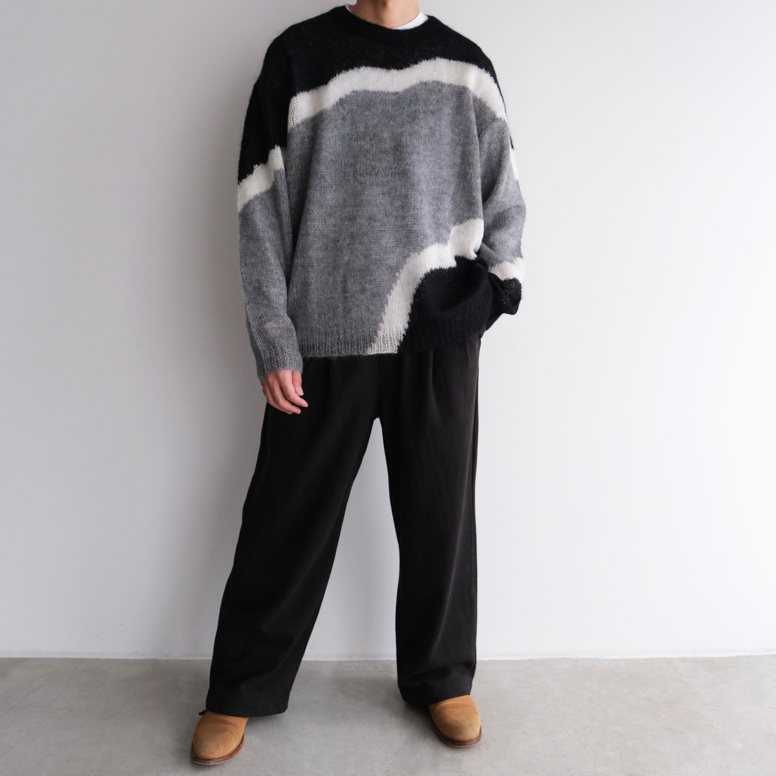 Hand Knitted Mohair Sweater -ニット-（Black / ブラック）