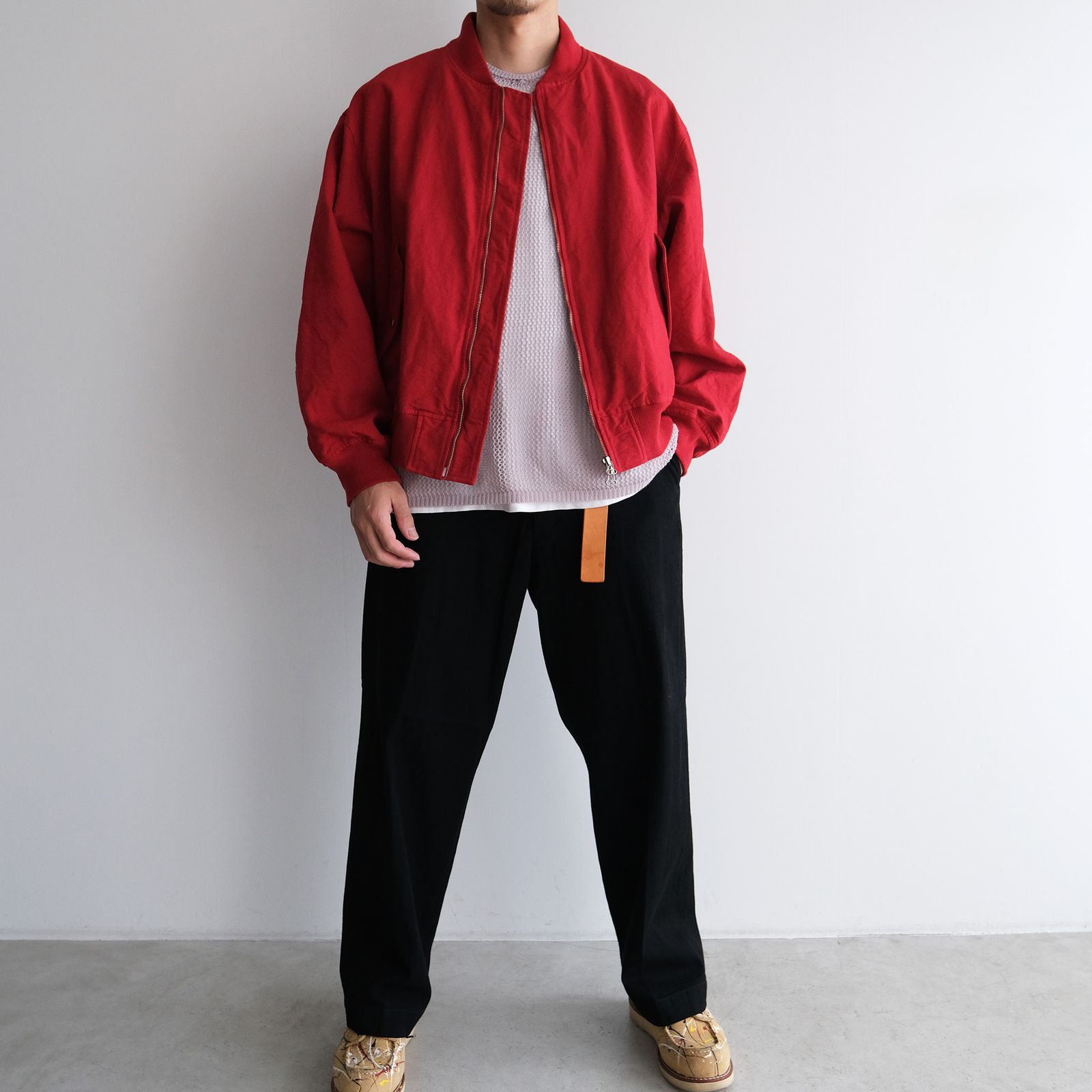 Cotton Canvas MA-1 Blouson -ブルゾン-（Red / レッド）