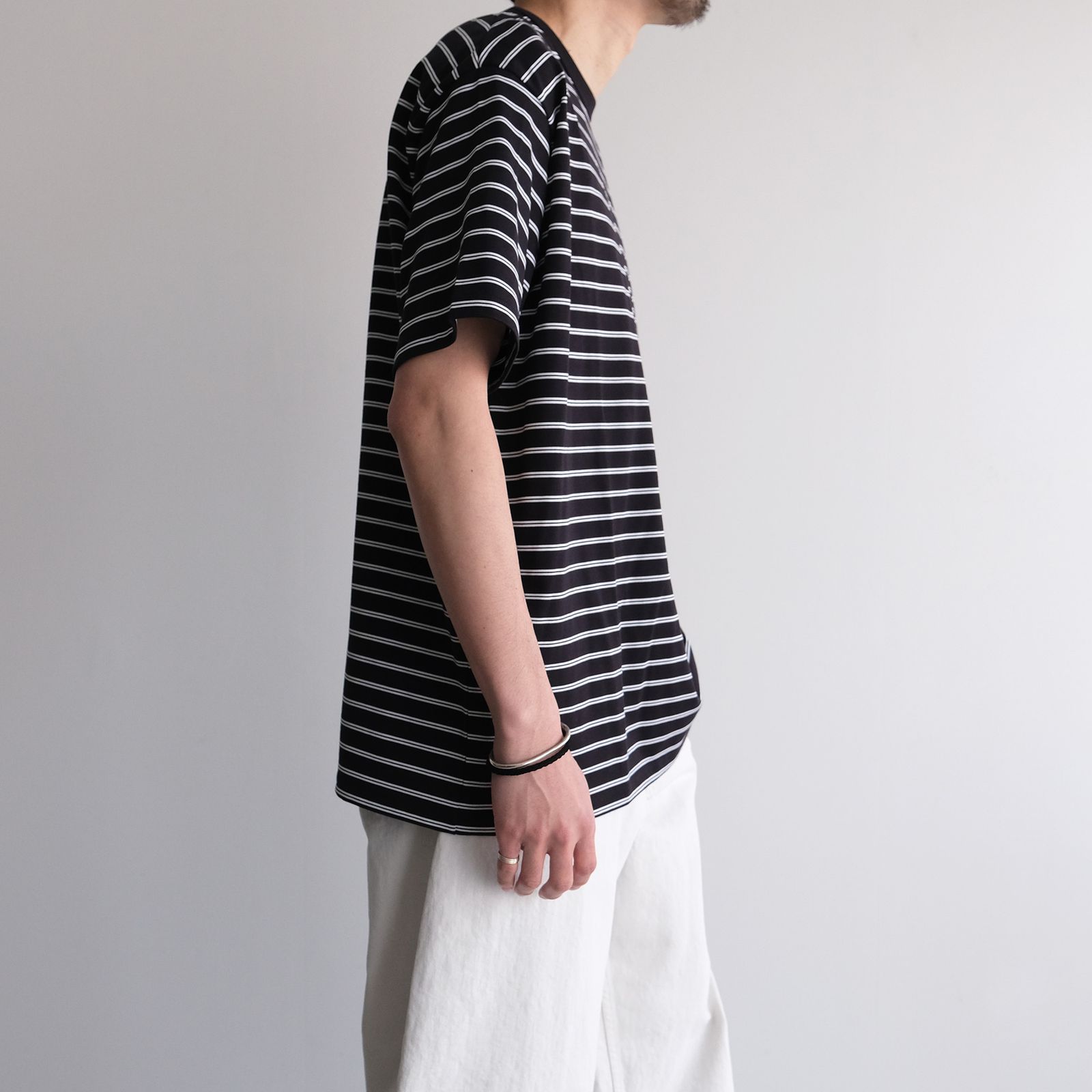 Tri Spun Border S/S Tee -Tシャツ-（Black×White / ブラック×ホワイト）GU261-70120B