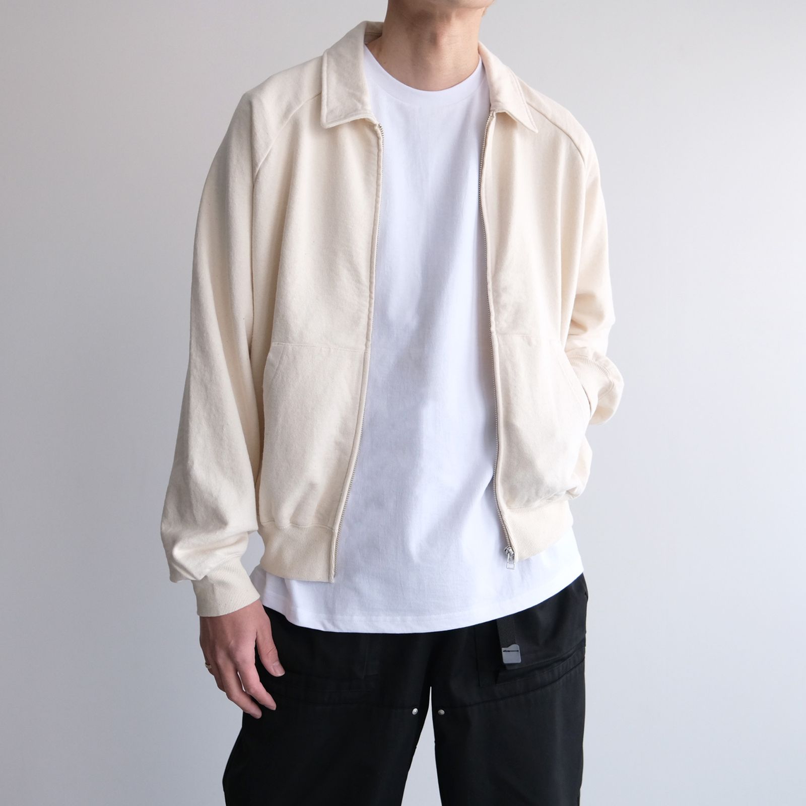 Phatee Hemp Zip Up Sweat -スウェット-（White / ホワイト）