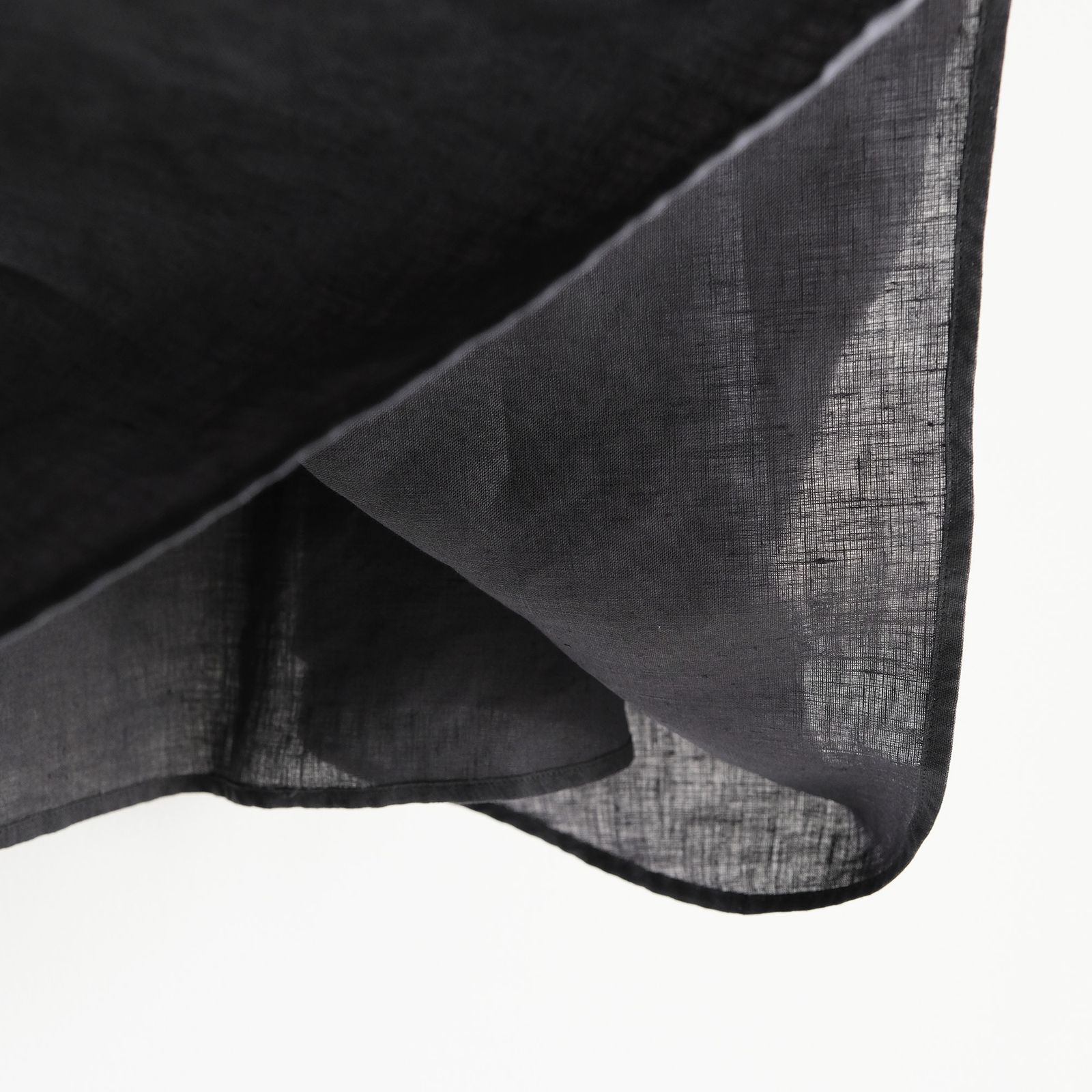 Linen L/S Oversized Regular Collar Shirt -シャツ-（Black / ブラック）GM262-50039B