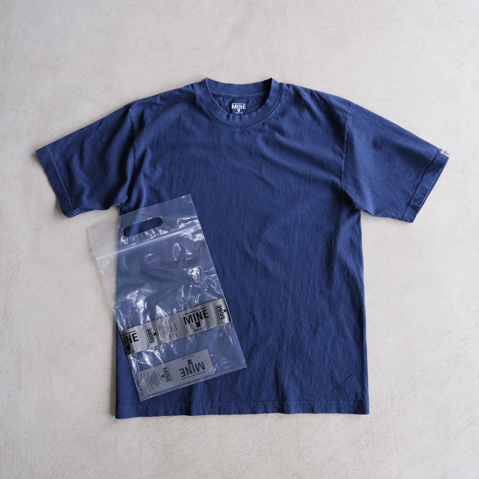 mine tシャツ USA製 ピグメントダイ サイズ2 MINE - Pigment Black L/S -Tシャツ-（PD Black / ピグメント
