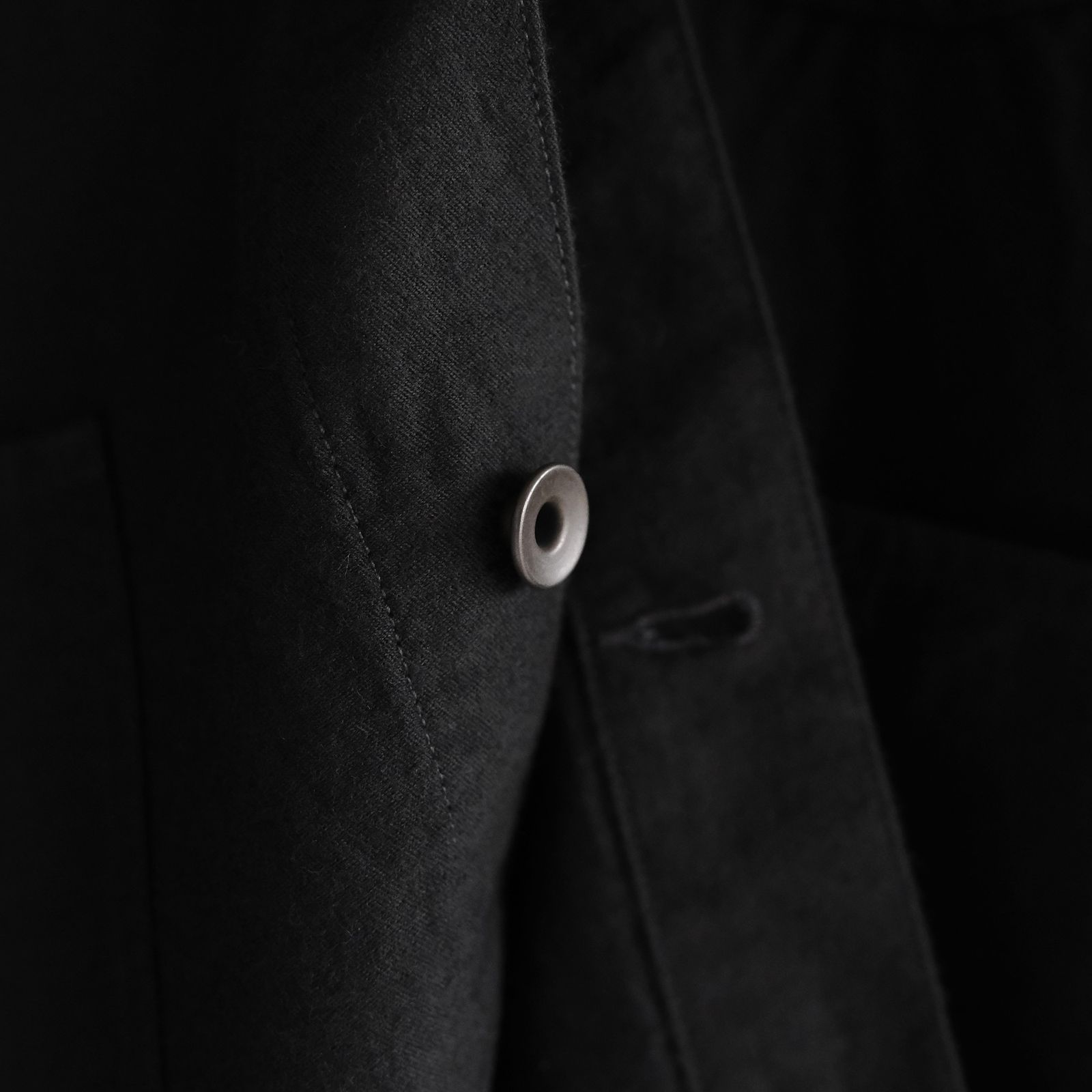 Wool Cotton Moleskin Jacket -ブルゾン-（Black / ブラック）
