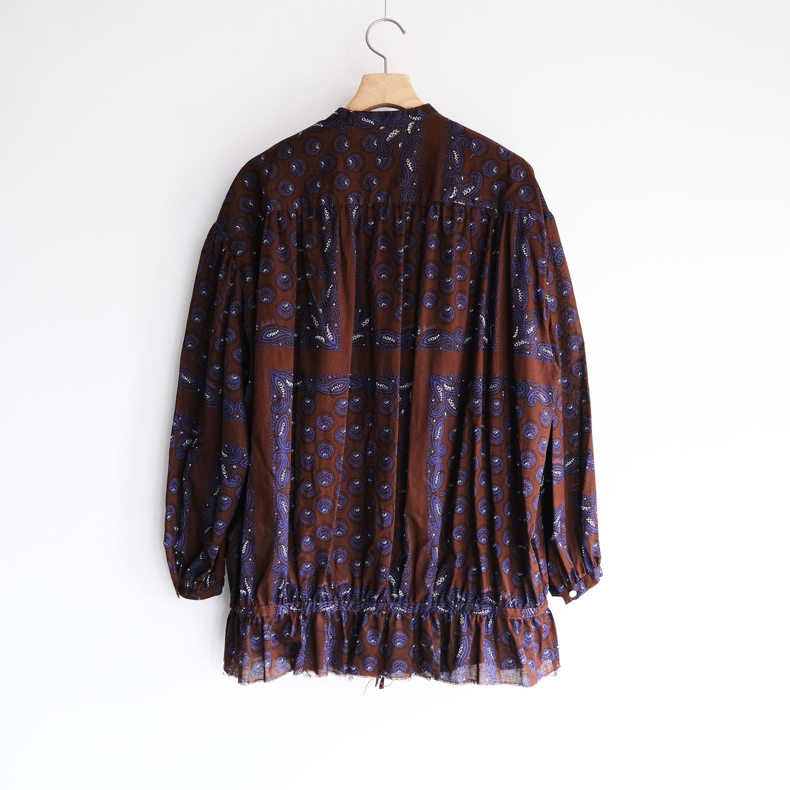 Paisley Gathered Blouse -ブラウス-（Brown / ブラウン）