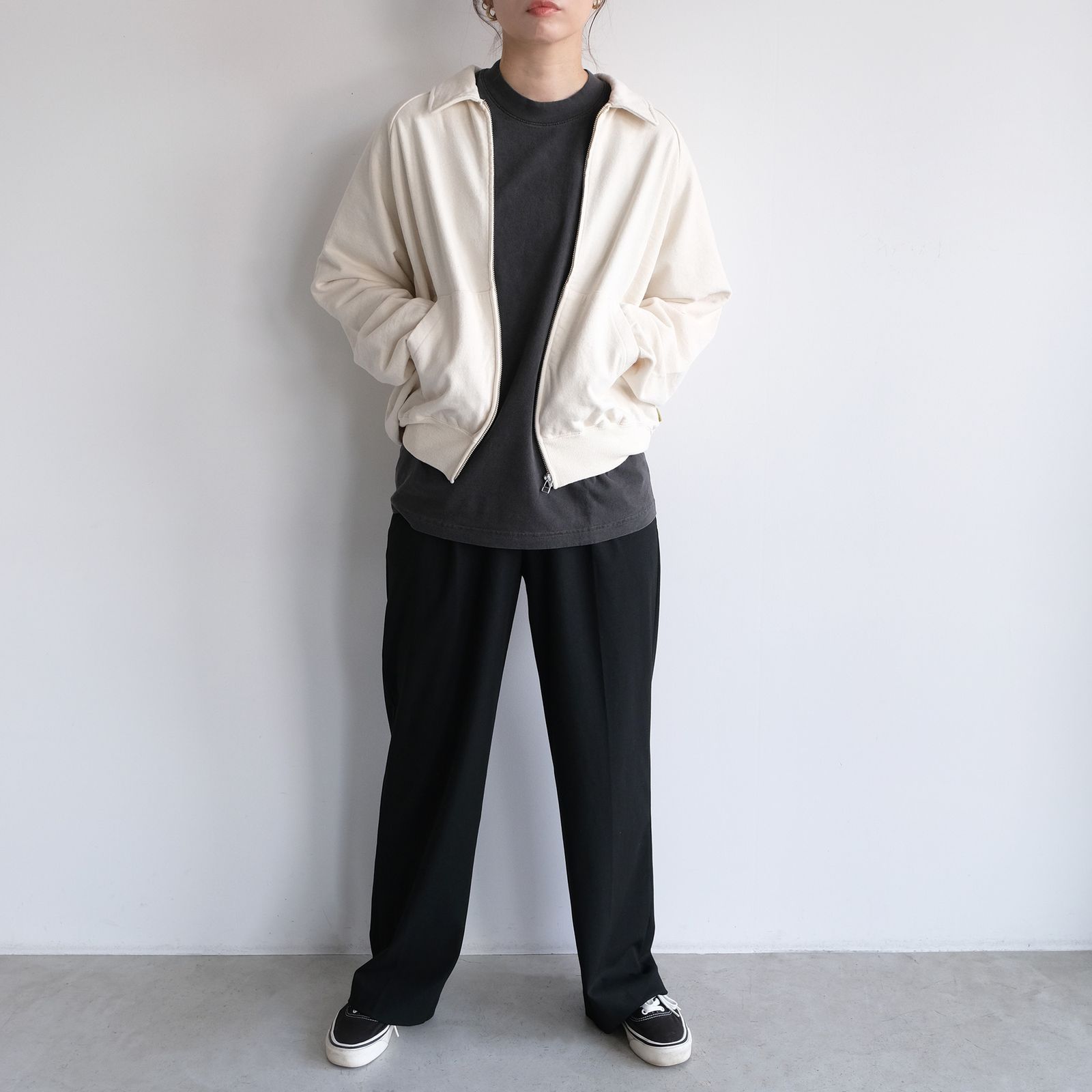 Phatee Hemp Zip Up Sweat -スウェット-（White / ホワイト）