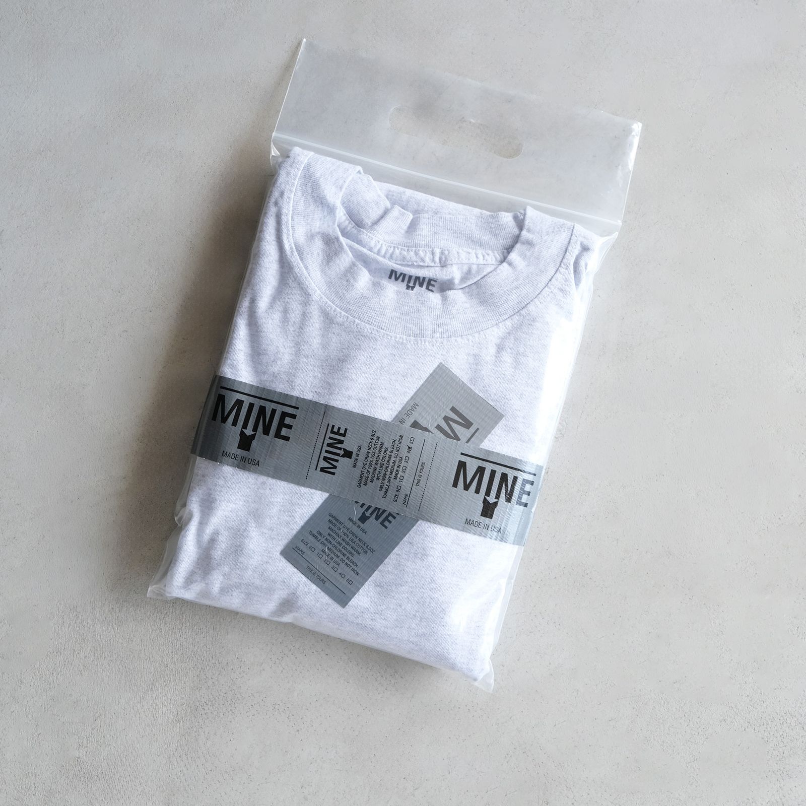 MINE Duct Tape L/S T-Shirt / Black Label -Tシャツ-（Ash Gray / アッシュグレー）