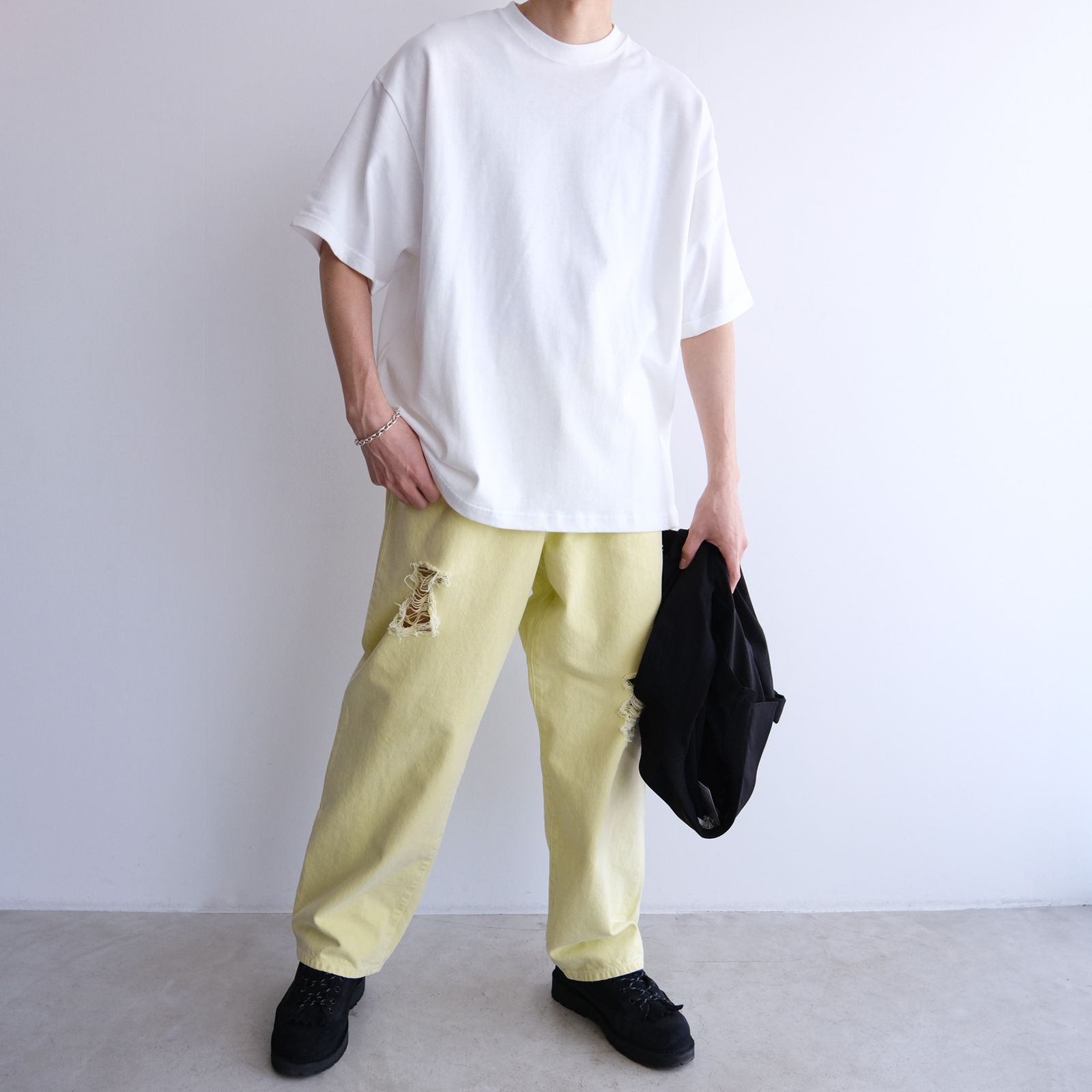 URU 17aw ramie cotton pants