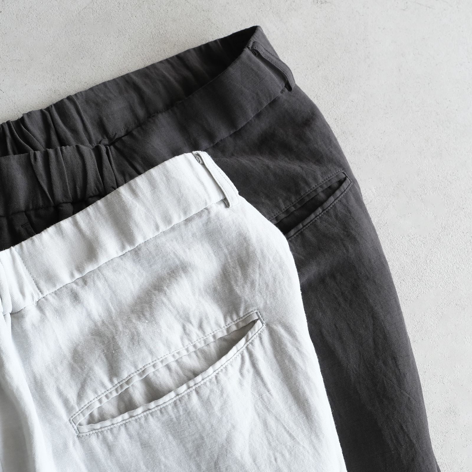 Cotton Linen Voile Loose Fit Shorts -パンツ-（Sax / サックス）
