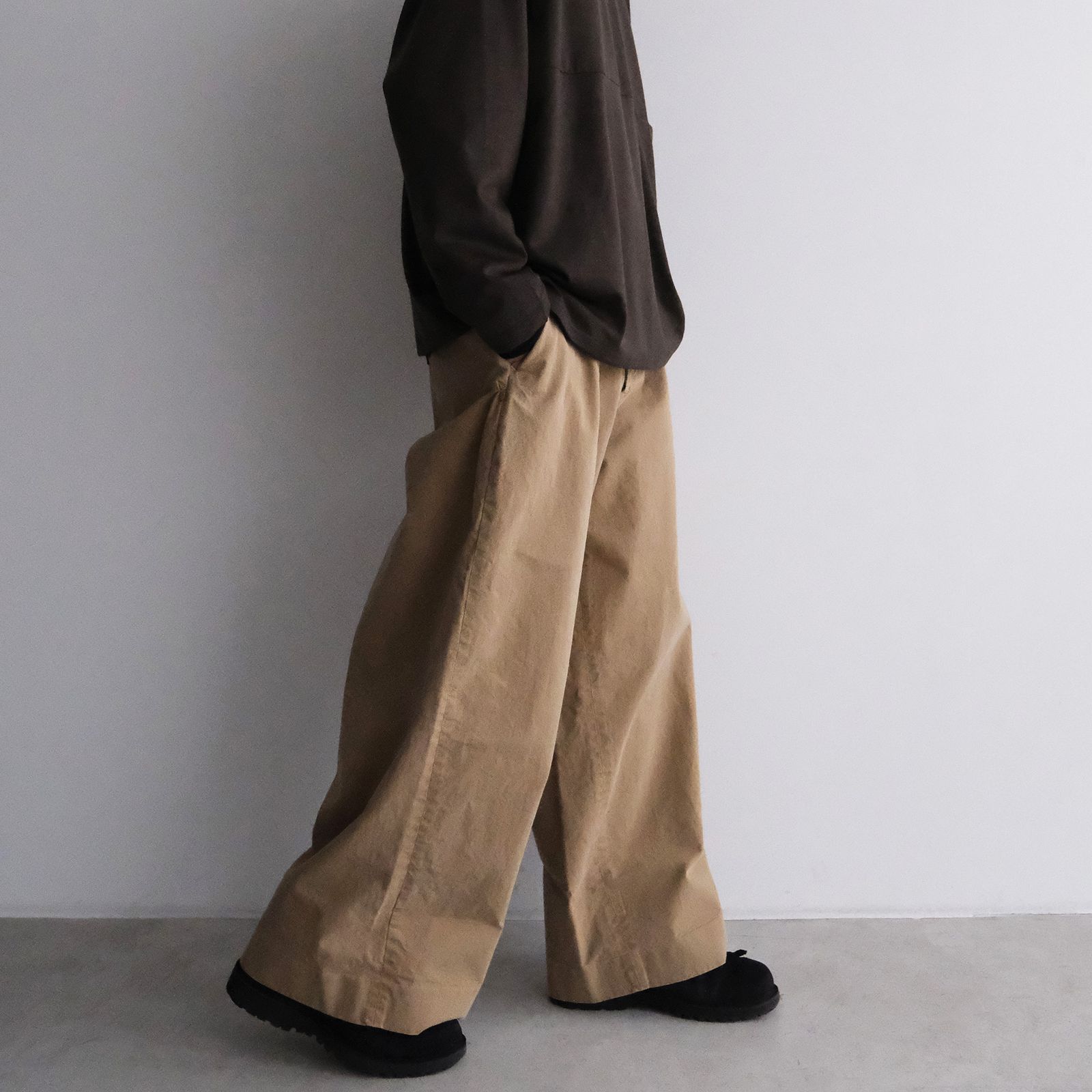 Chino High Waist Pants -パンツ-（Beige Used / ベージュ ユーズド）