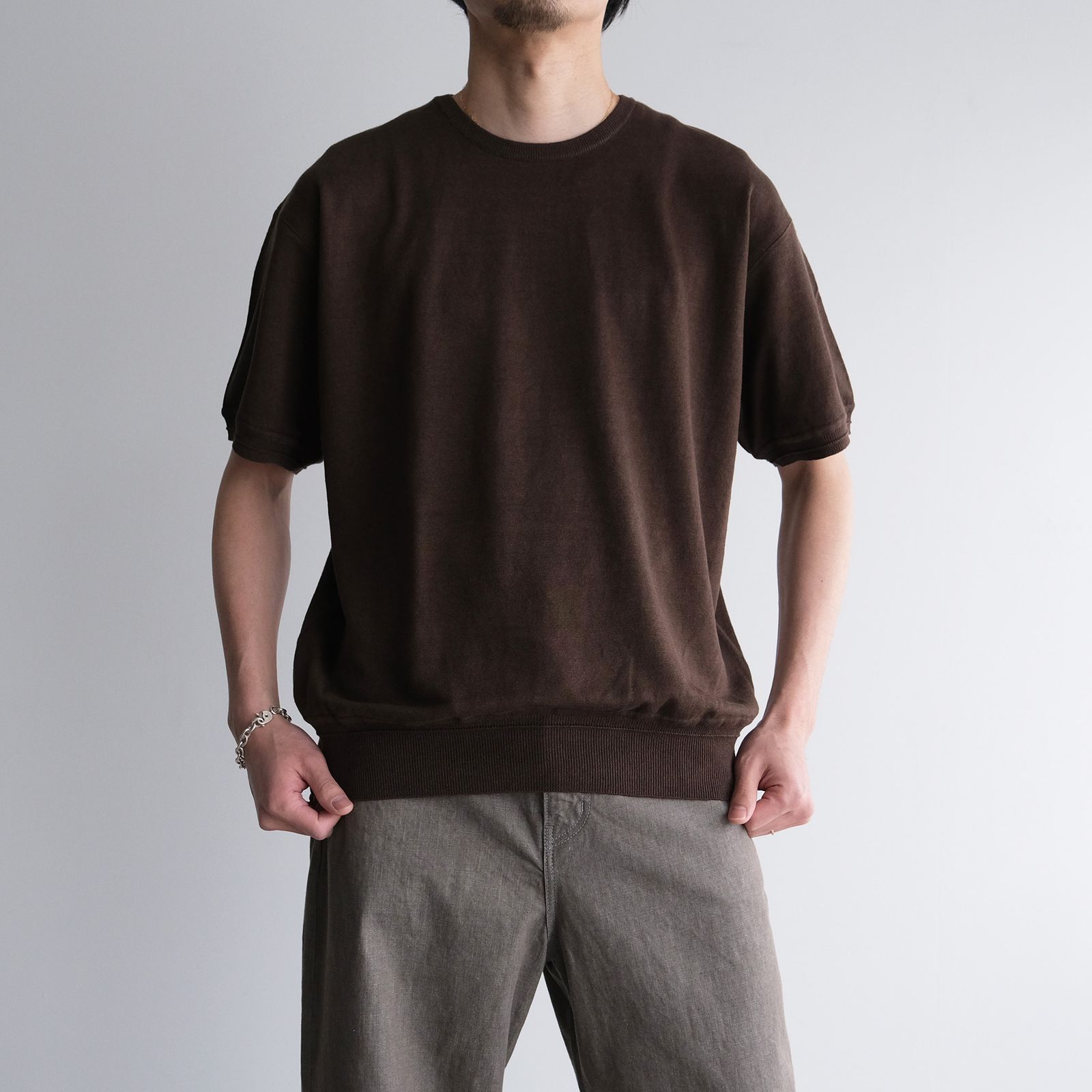 2/26Safirin 18Gauge Knit Pullover -Tシャツ-（Brown Mix / ブラウンミックス）