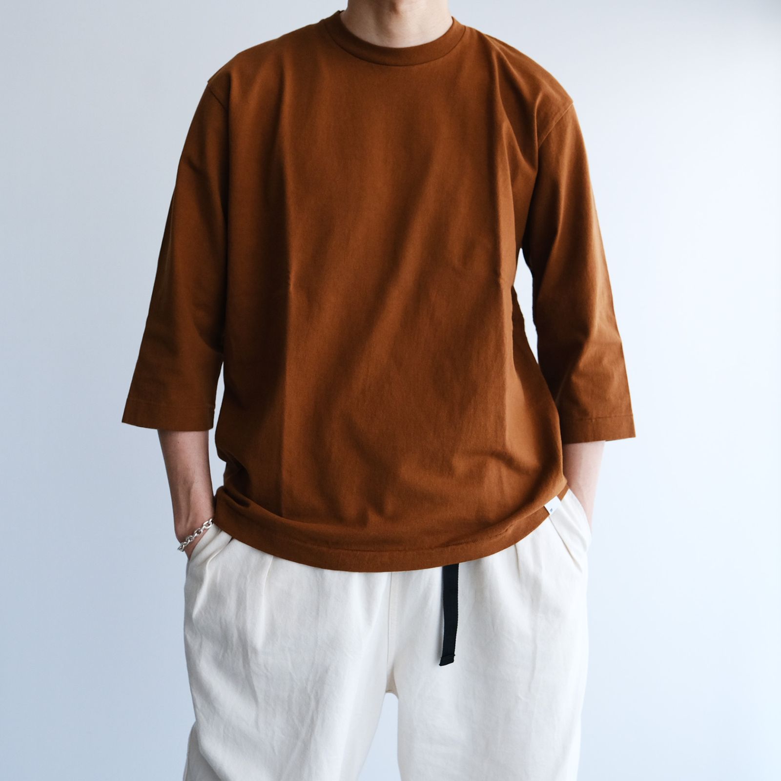 3/4 Sleeve Tube T-Shirt -Tシャツ-（Mocha Brown / モカブラウン）