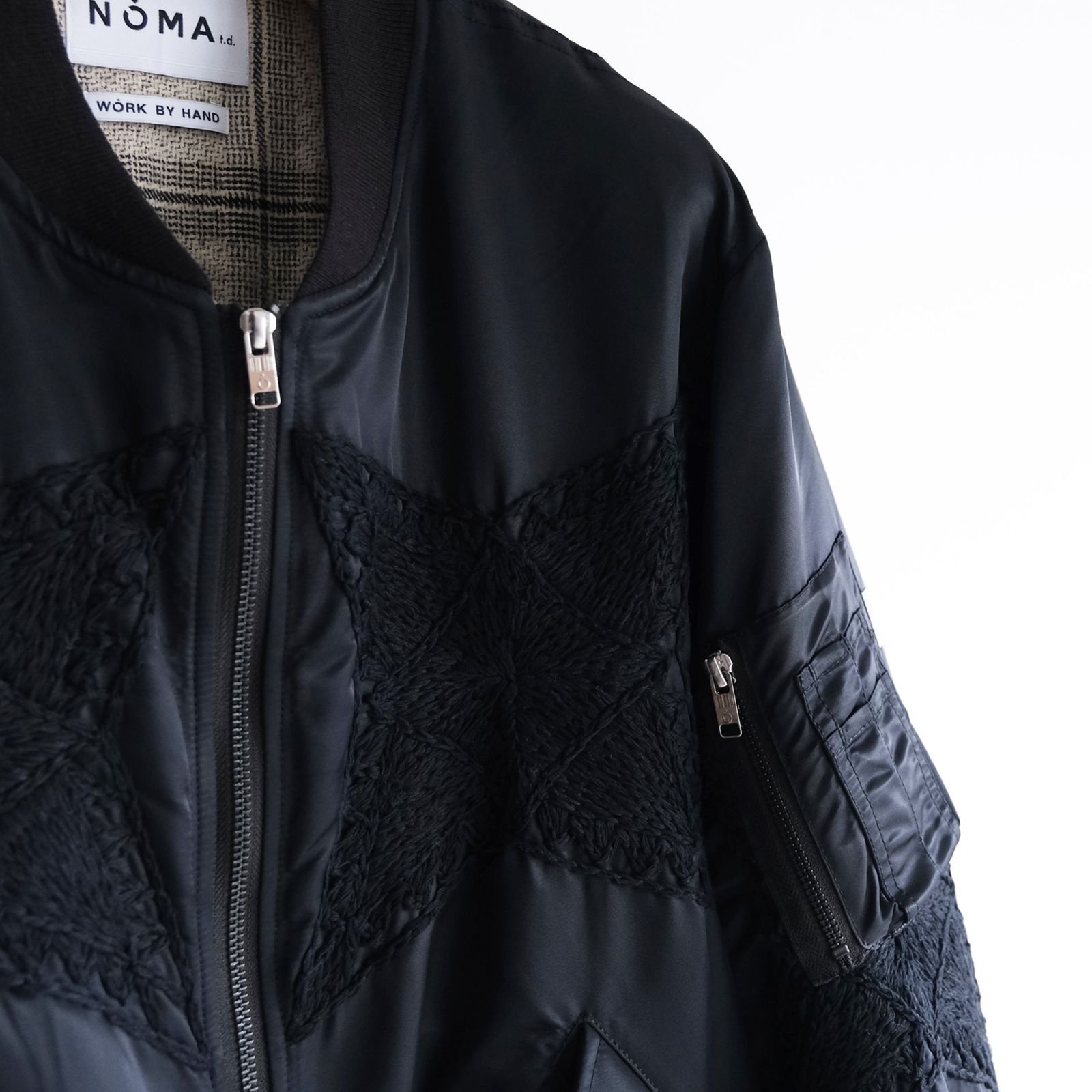 The Craft Hand Embroidery Flight Jacket -ジャケット-（Black / ブラック）