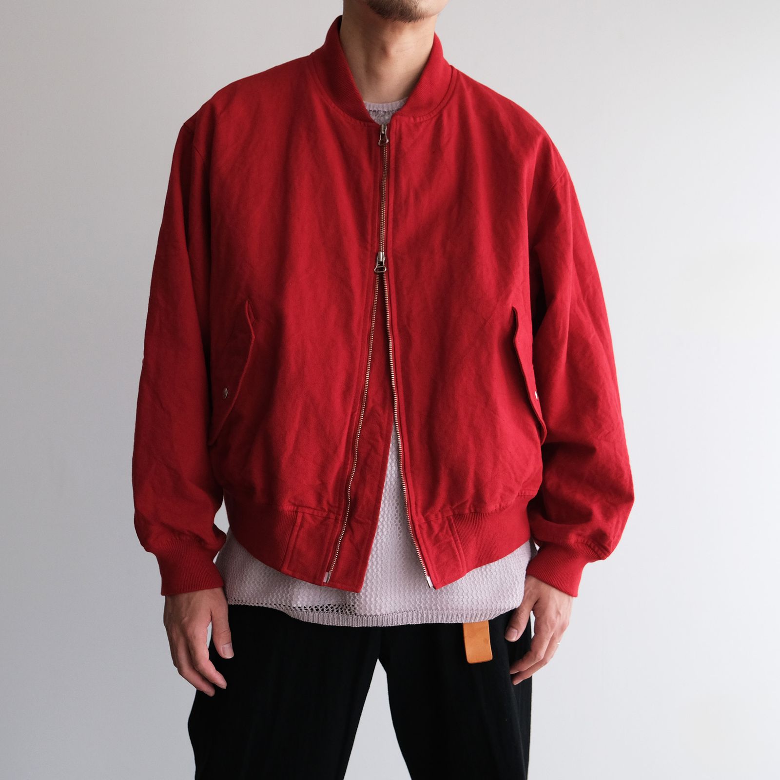 Cotton Canvas MA-1 Blouson -ブルゾン-（Red / レッド）