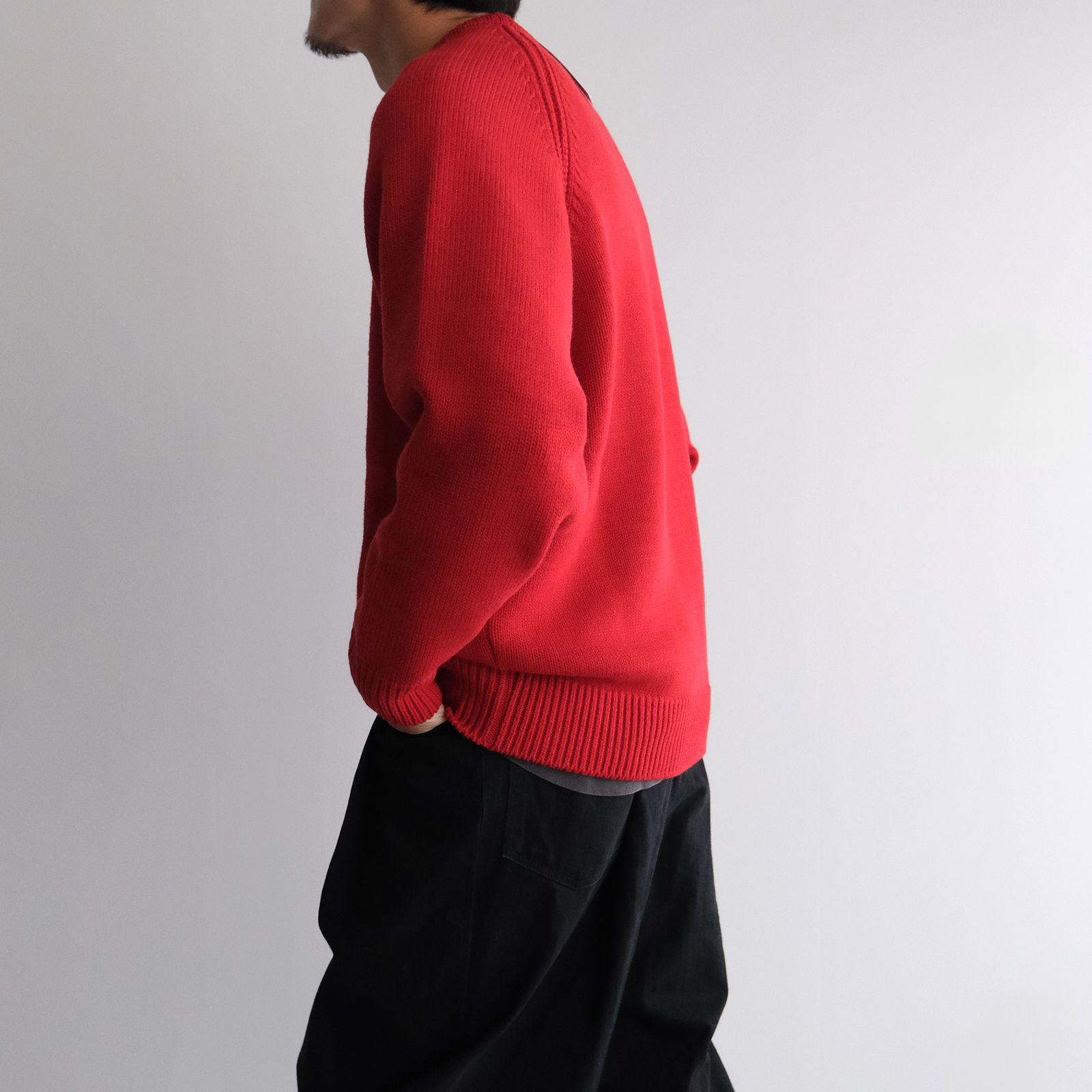 5 Gauge Raglan Jumper -ニット-（Red / レッド）