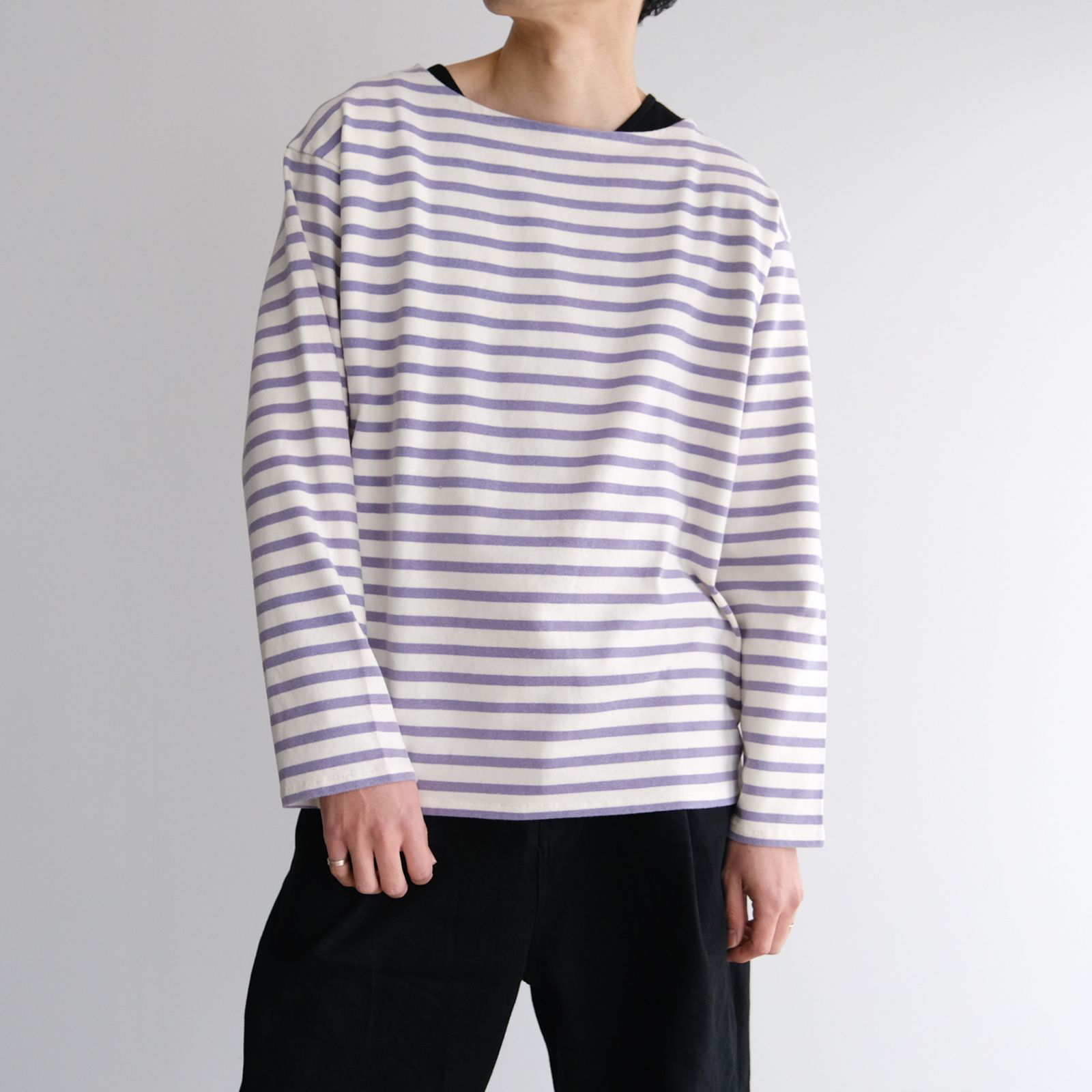 Long Sleeve Border Tee -Tシャツ-（Blue / ブルー）