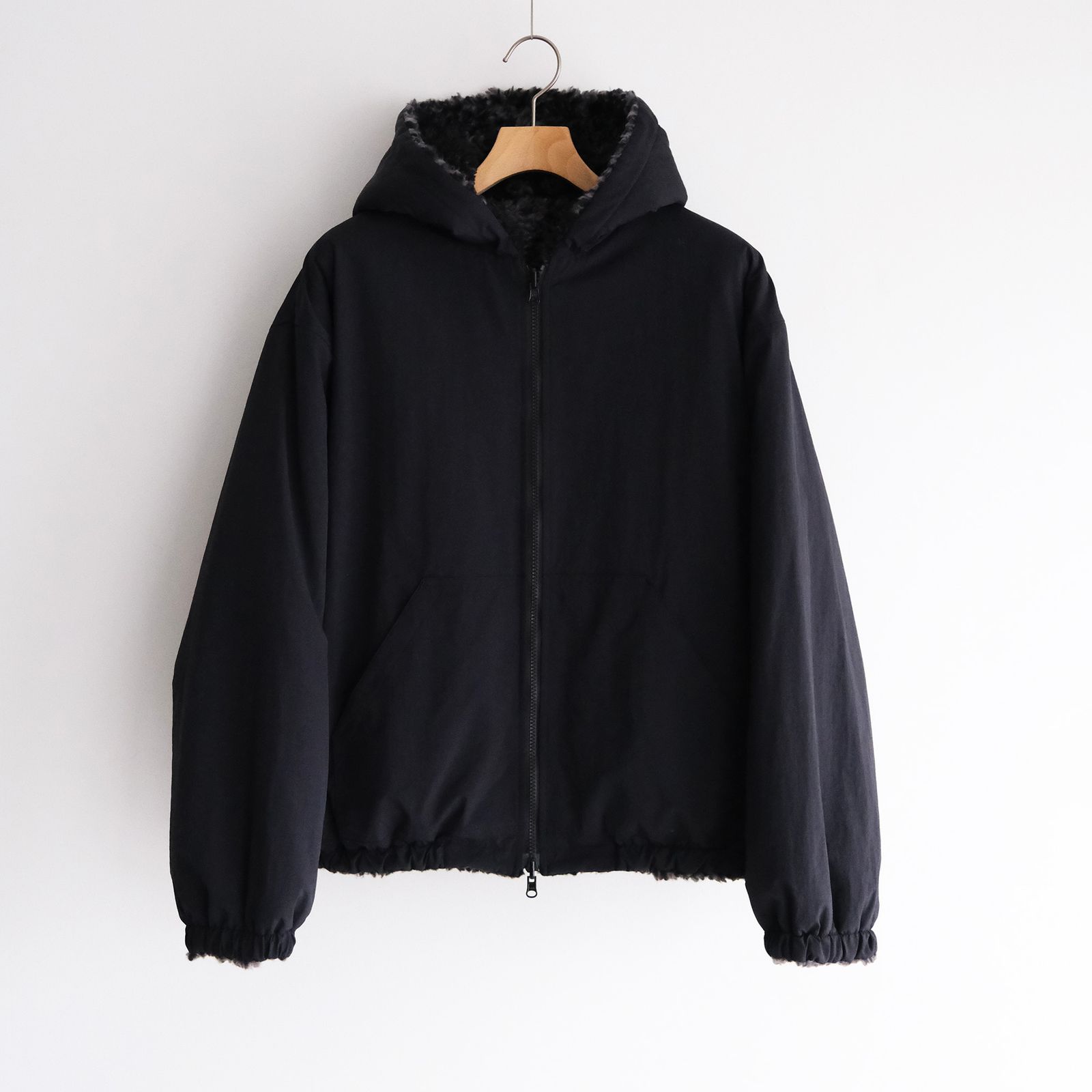 Cham様ブラック NOMARHYTHM TEXTILE - DYG Reversible Sherpa Hoody -ブルゾン-（Black