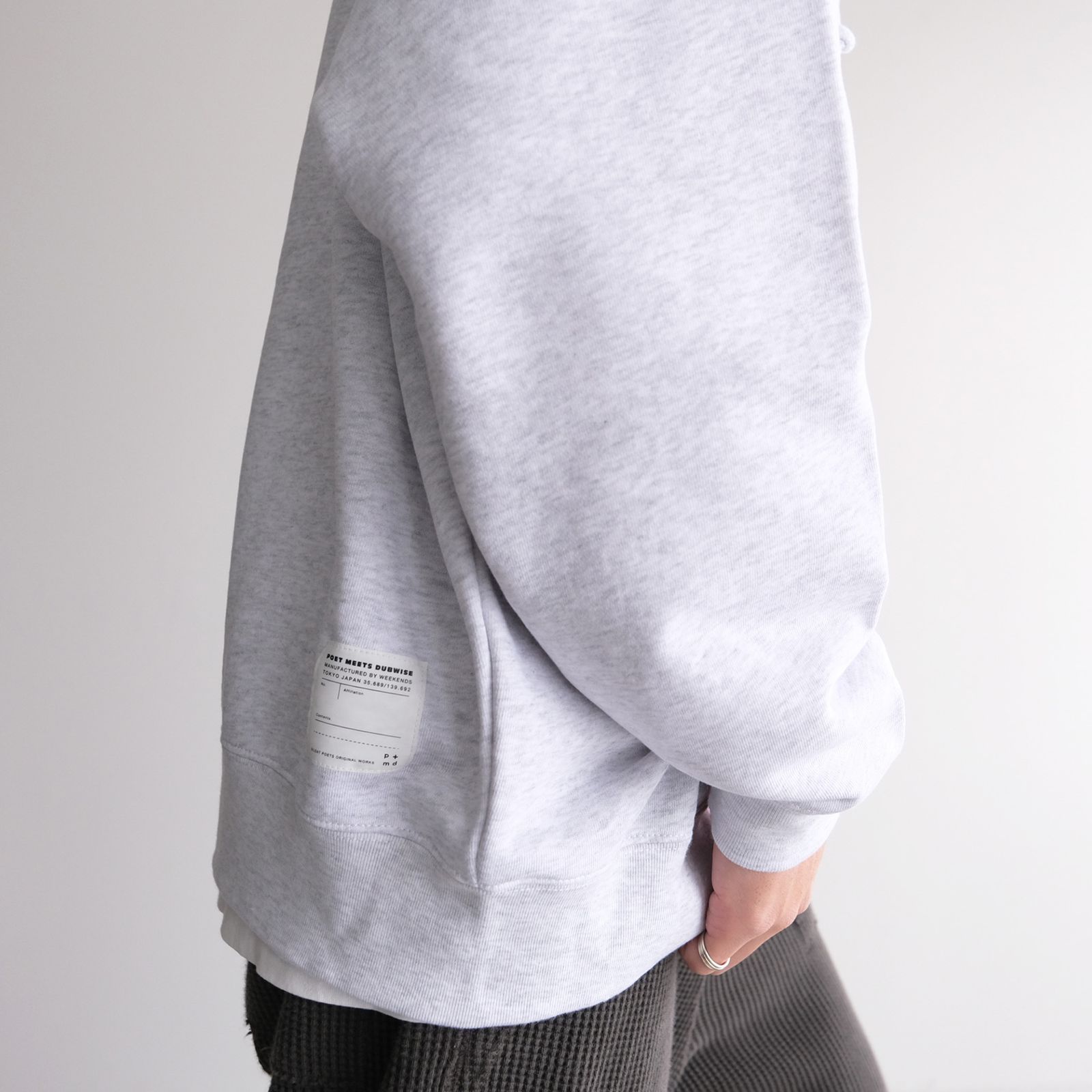 PMD Logo Oversized Zip Hoodie -パーカー-（A.Gray / アッシュグレー）