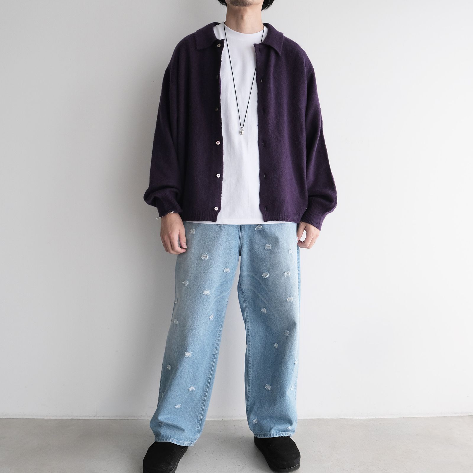 Knit Cardigan -カーディガン-（Purple / パープル）