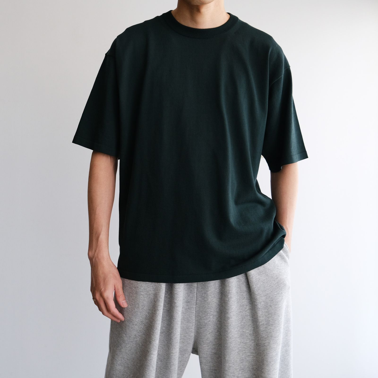 Fresca Knit Crew Neck Sweater -Tシャツ-（Green / グリーン）