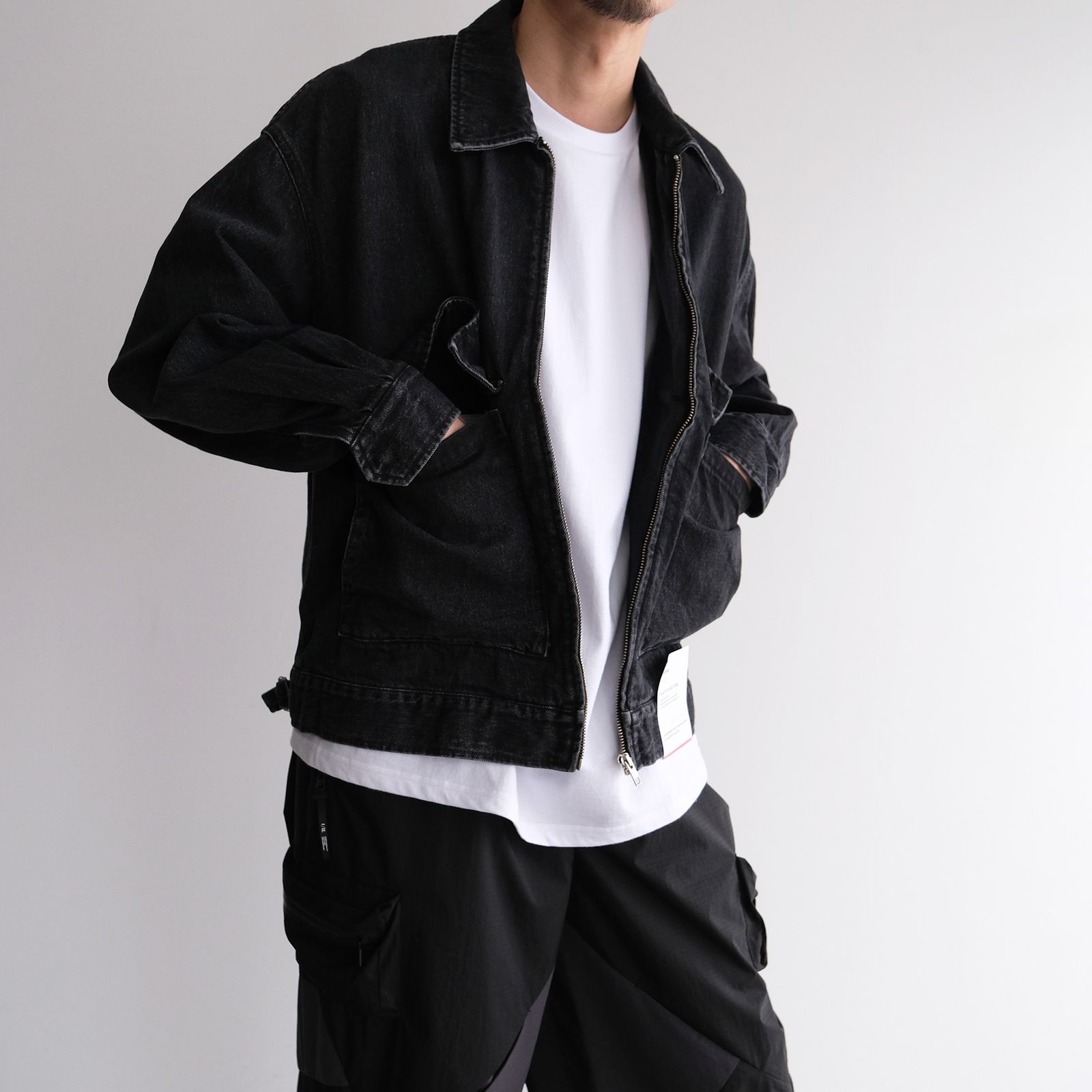 Selvage Denim Zip Jacket -デニムジャケット-（Black Dark Fade / ブラックダークフェイド）