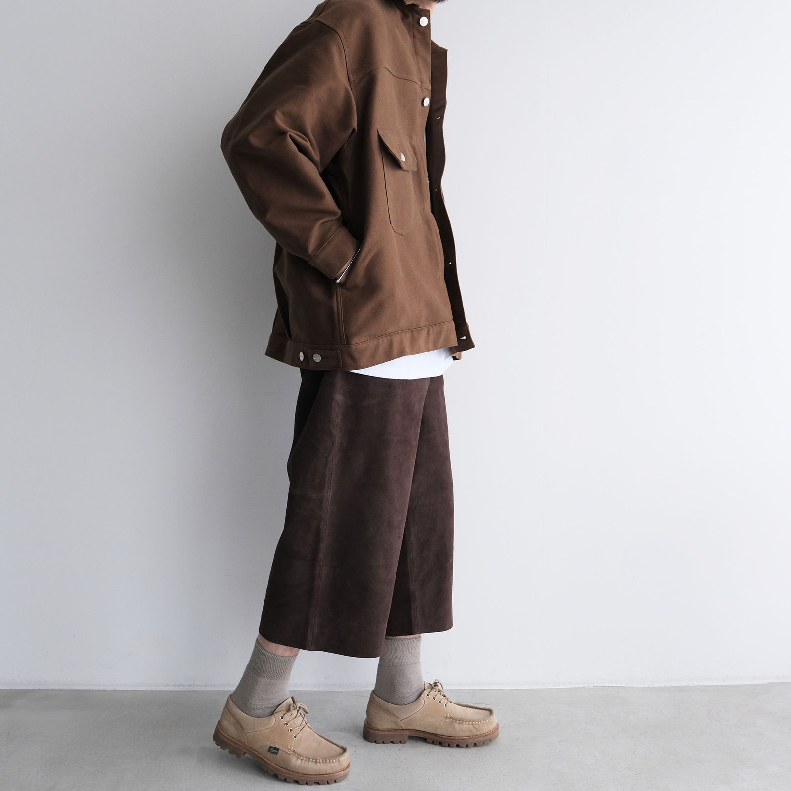 Cotton Double Serge Jacket -ジャケット-（Brown / ブラウン）GM263-20450